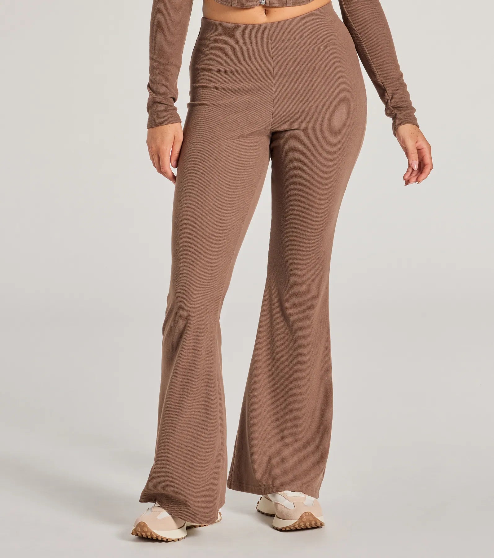 Ultimate Comfy Ribbed Knit Flare Pants - Trendy & Stretchy