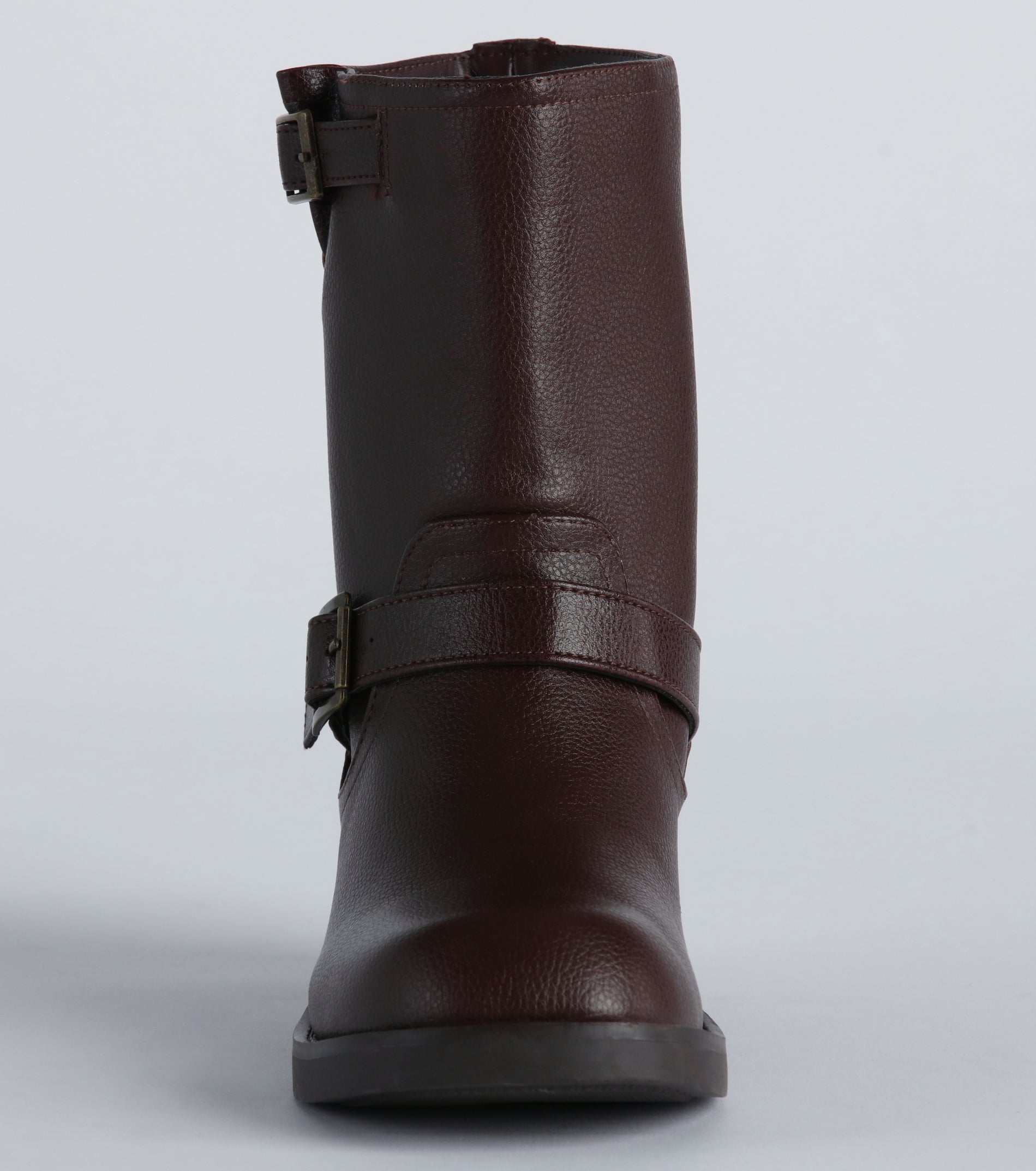 Ultimate Edge Faux Leather Biker Boots - Premium Style & Comfort