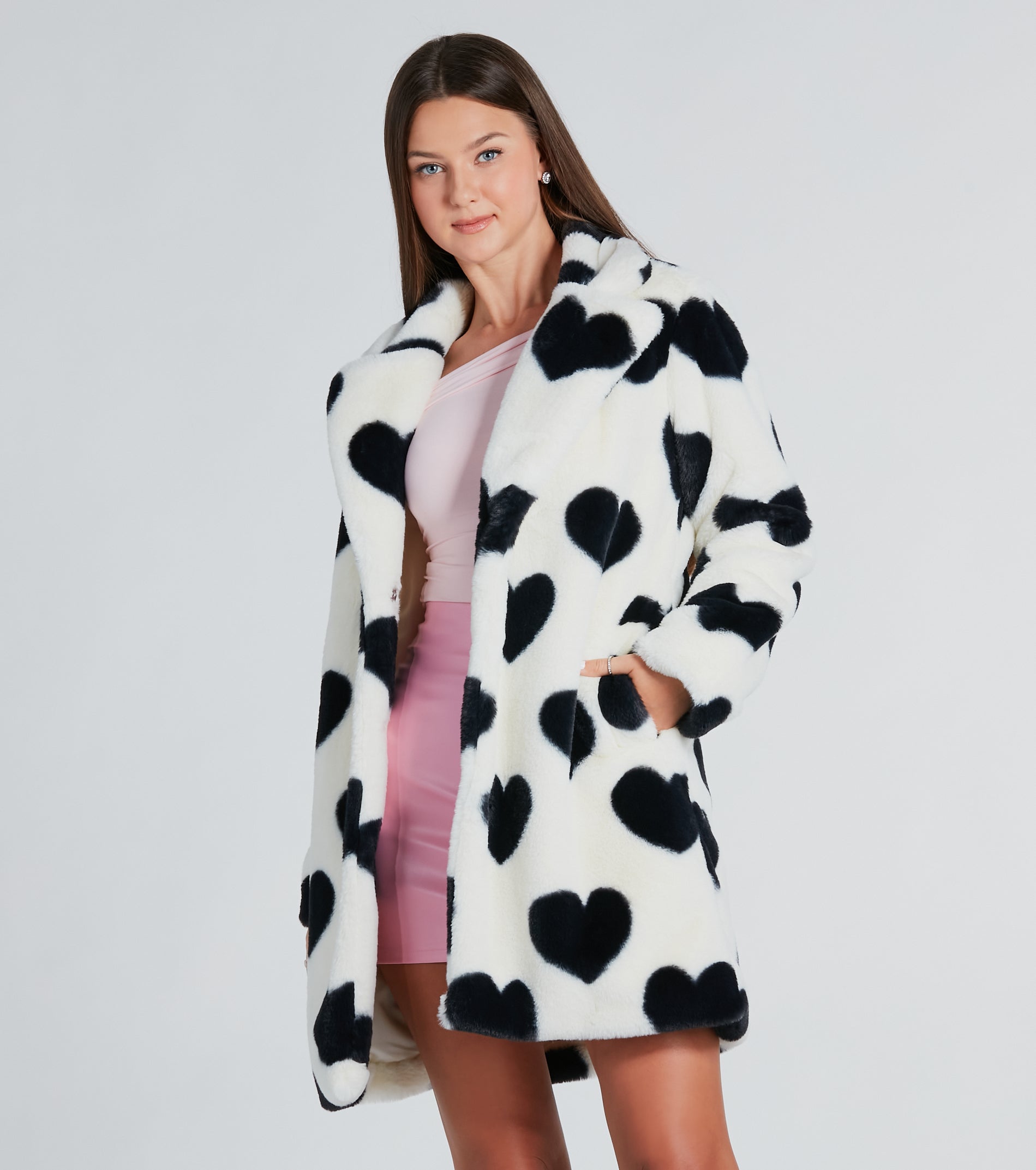 Ultimate Lovestruck Faux Fur Heart Coat - Premium Winter Style