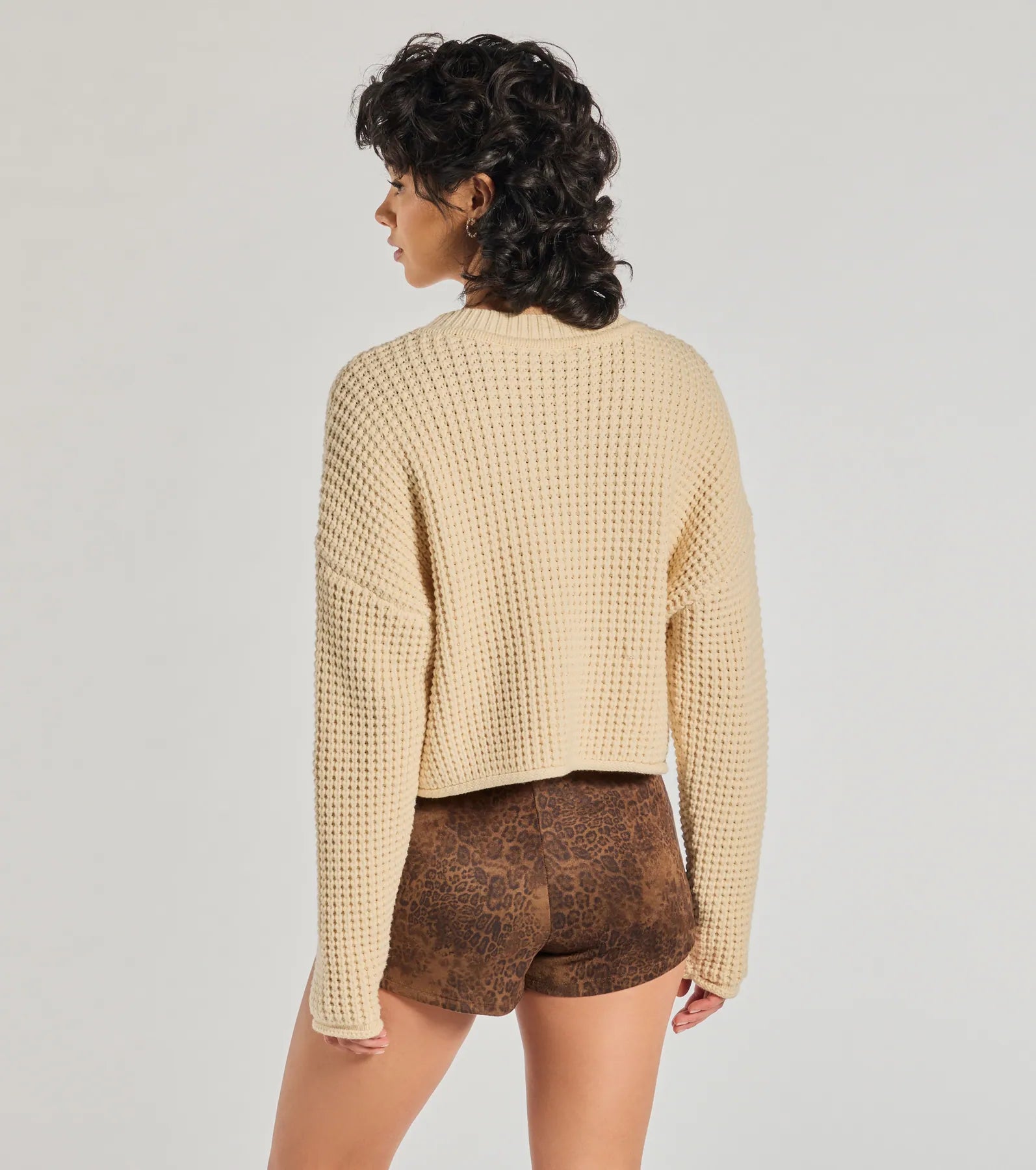 Ultimate Comfort Waffle Knit Sweater - Cozy Crew Neck