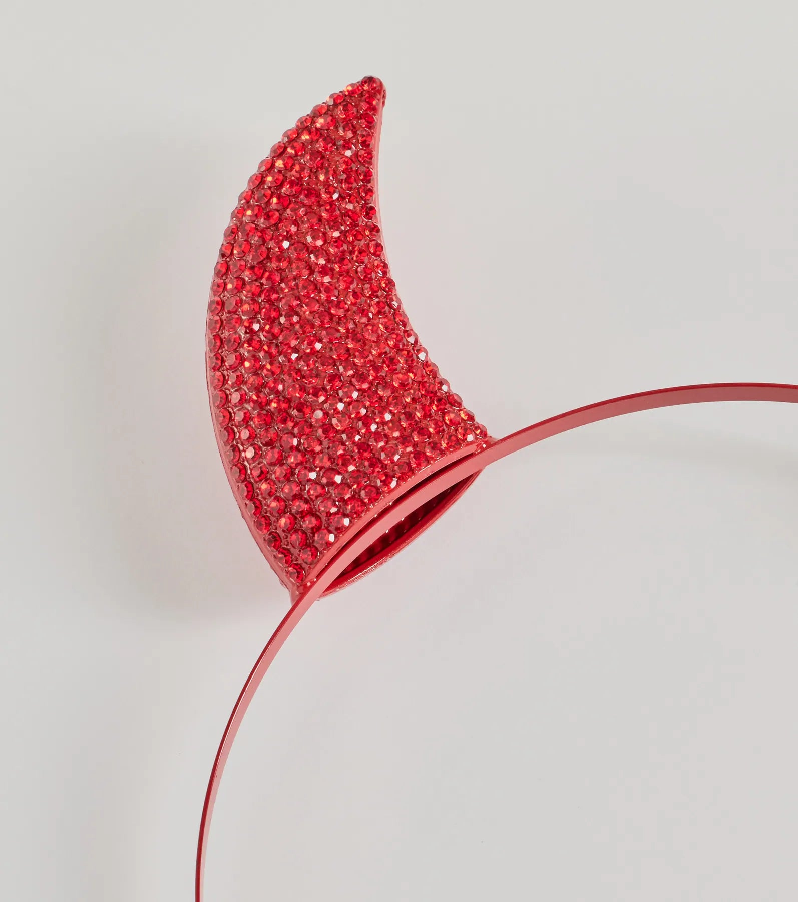 Premium Devil Rhinestone Horn Headband