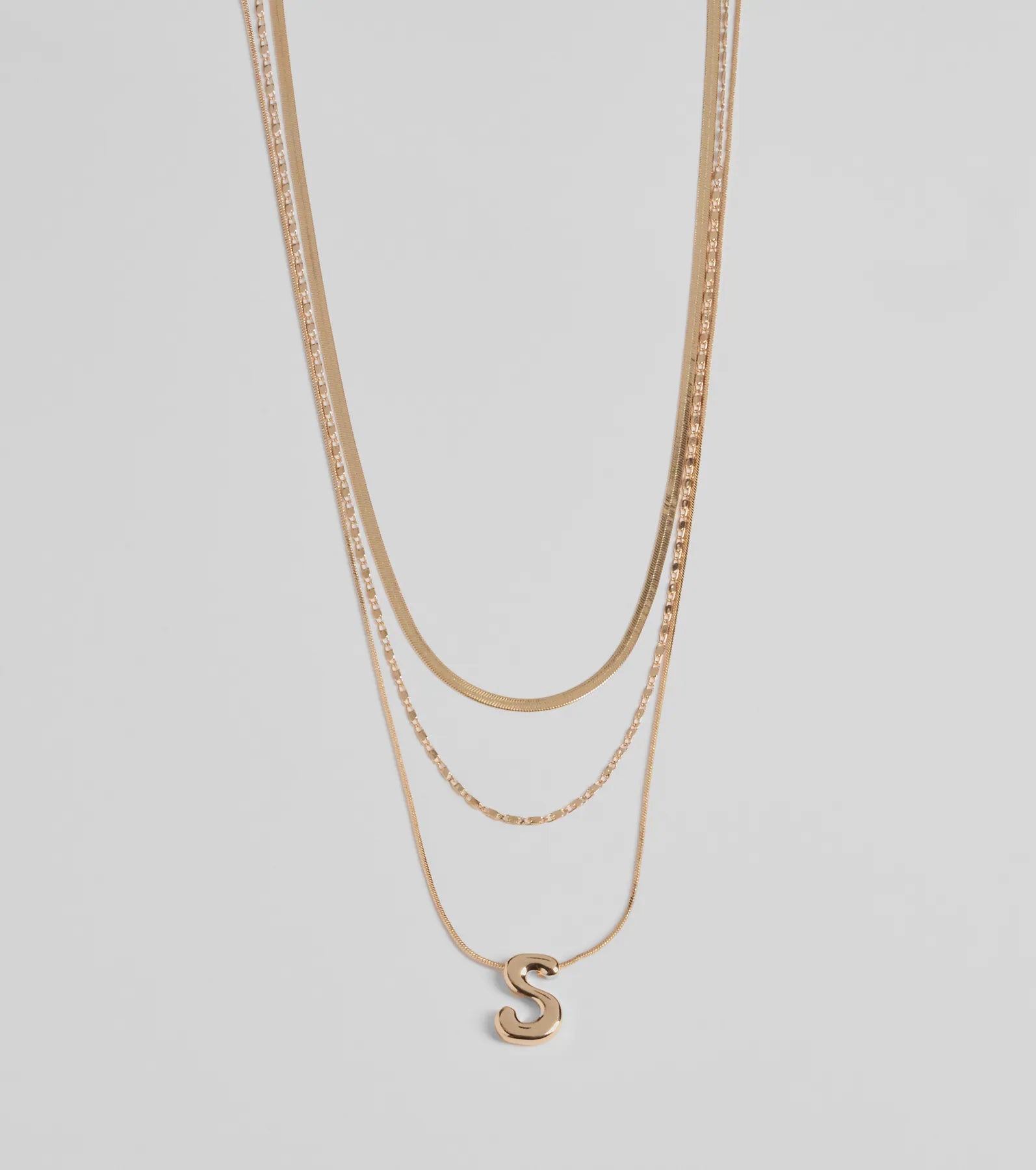 Premium S Initial Layered Bubble Necklace - Ultimate Style Upgrade