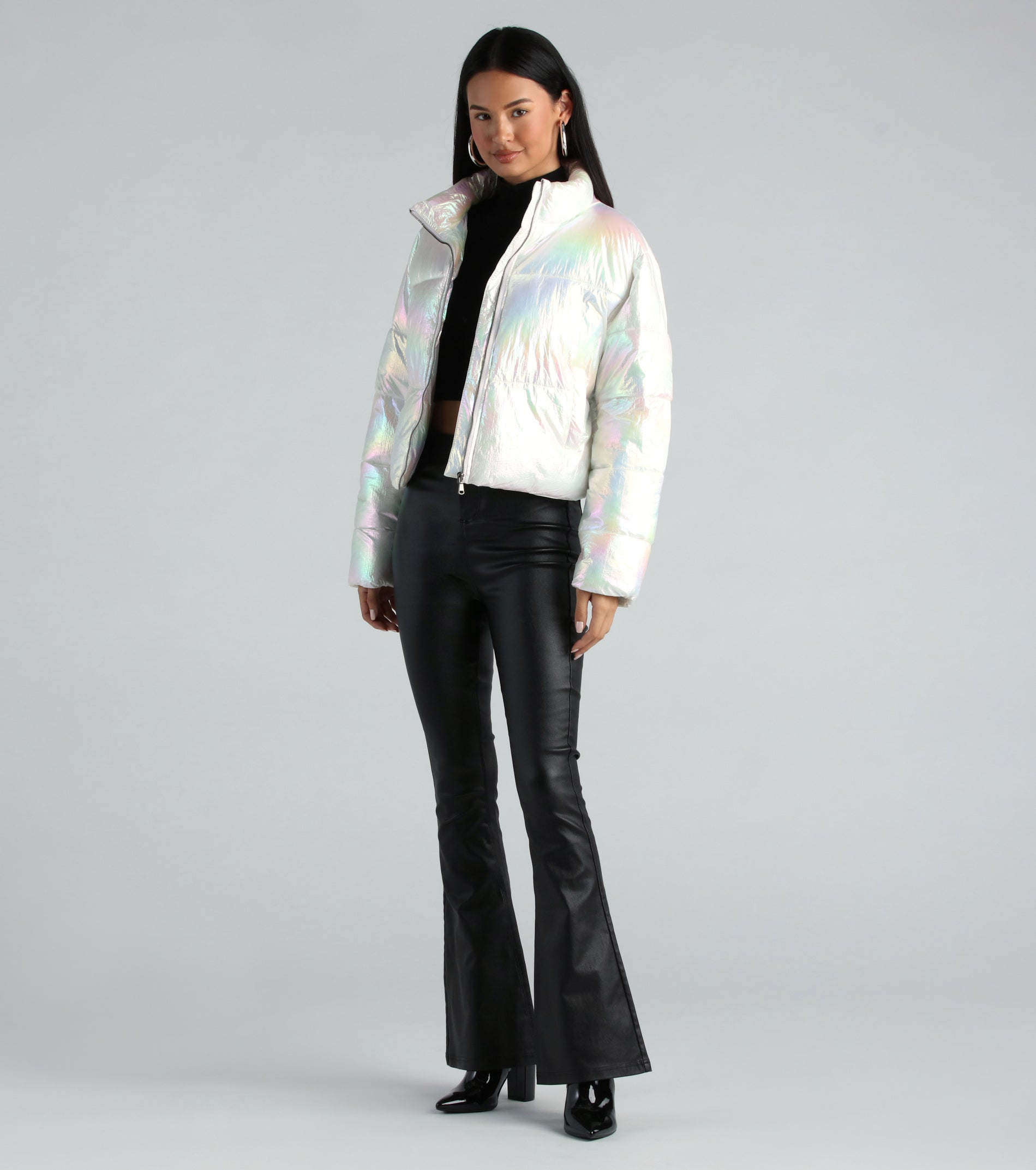 Ultimate Chromatic Babe Cropped Puffer Jacket