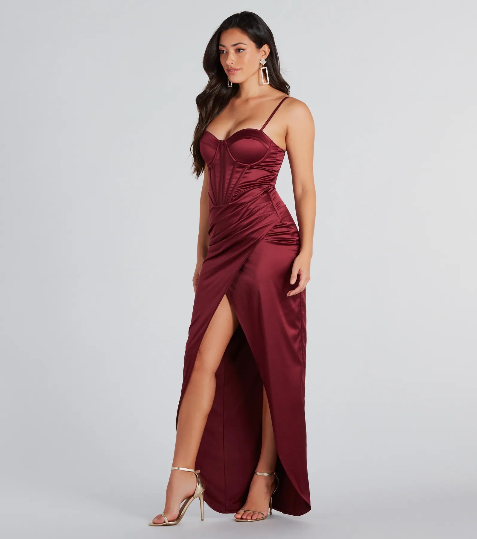 Ultimate Emmaline Premium Satin Evening Gown