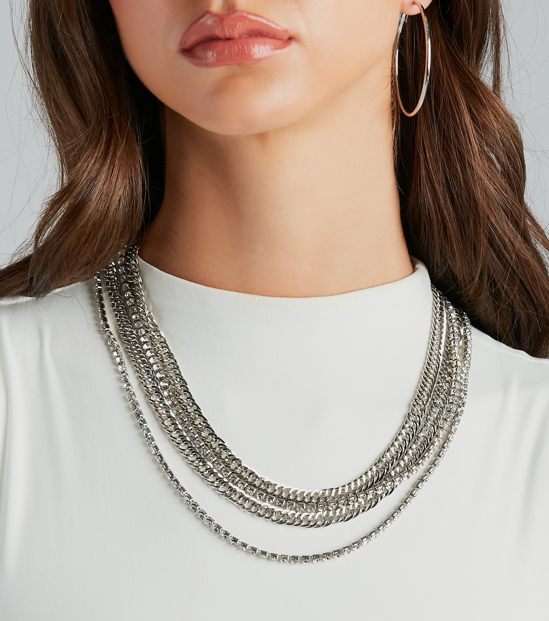 Ultimate Glam Rhinestone Layered Necklace