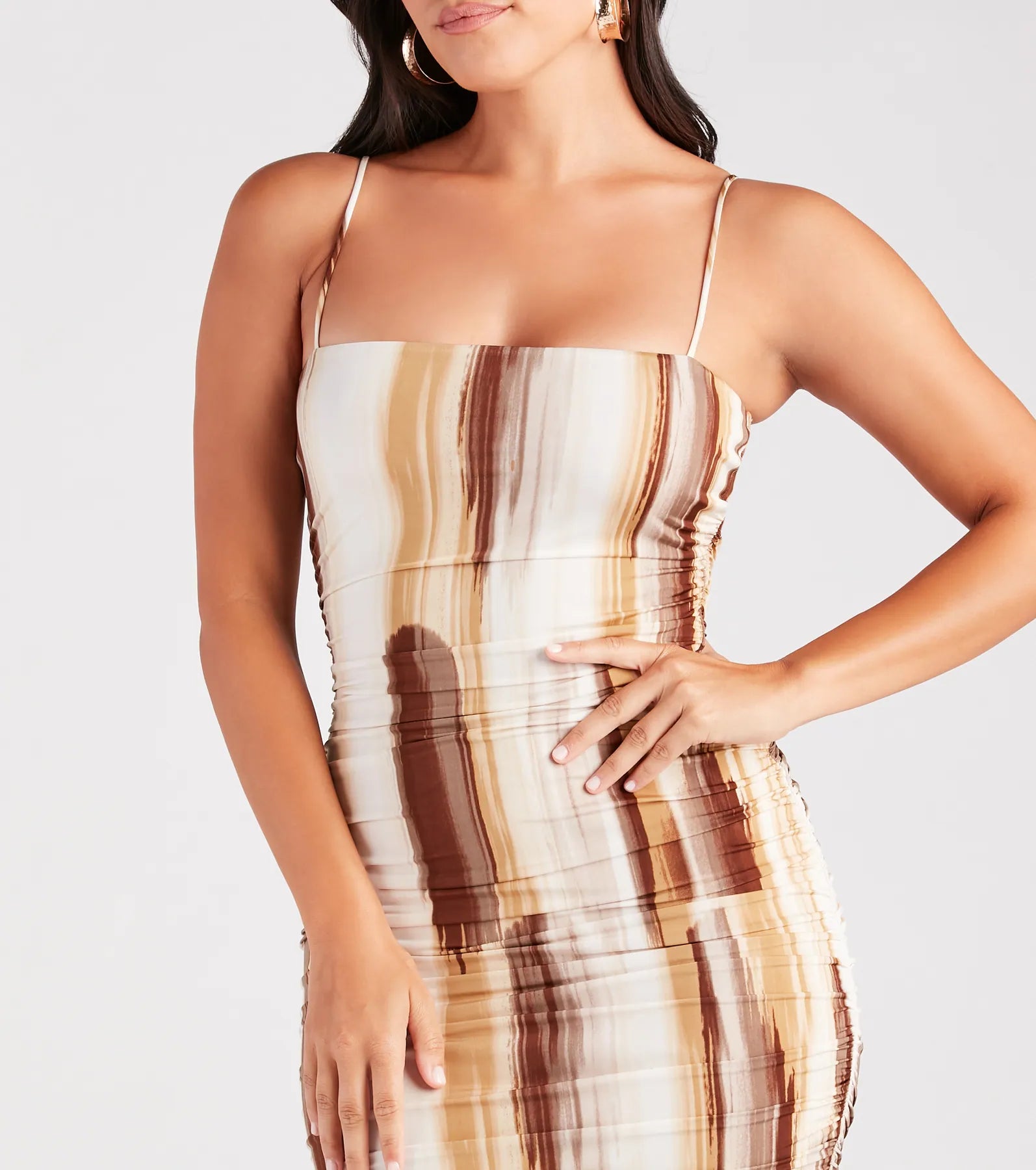 Premium Abstract Midi Dress - Make a Statement