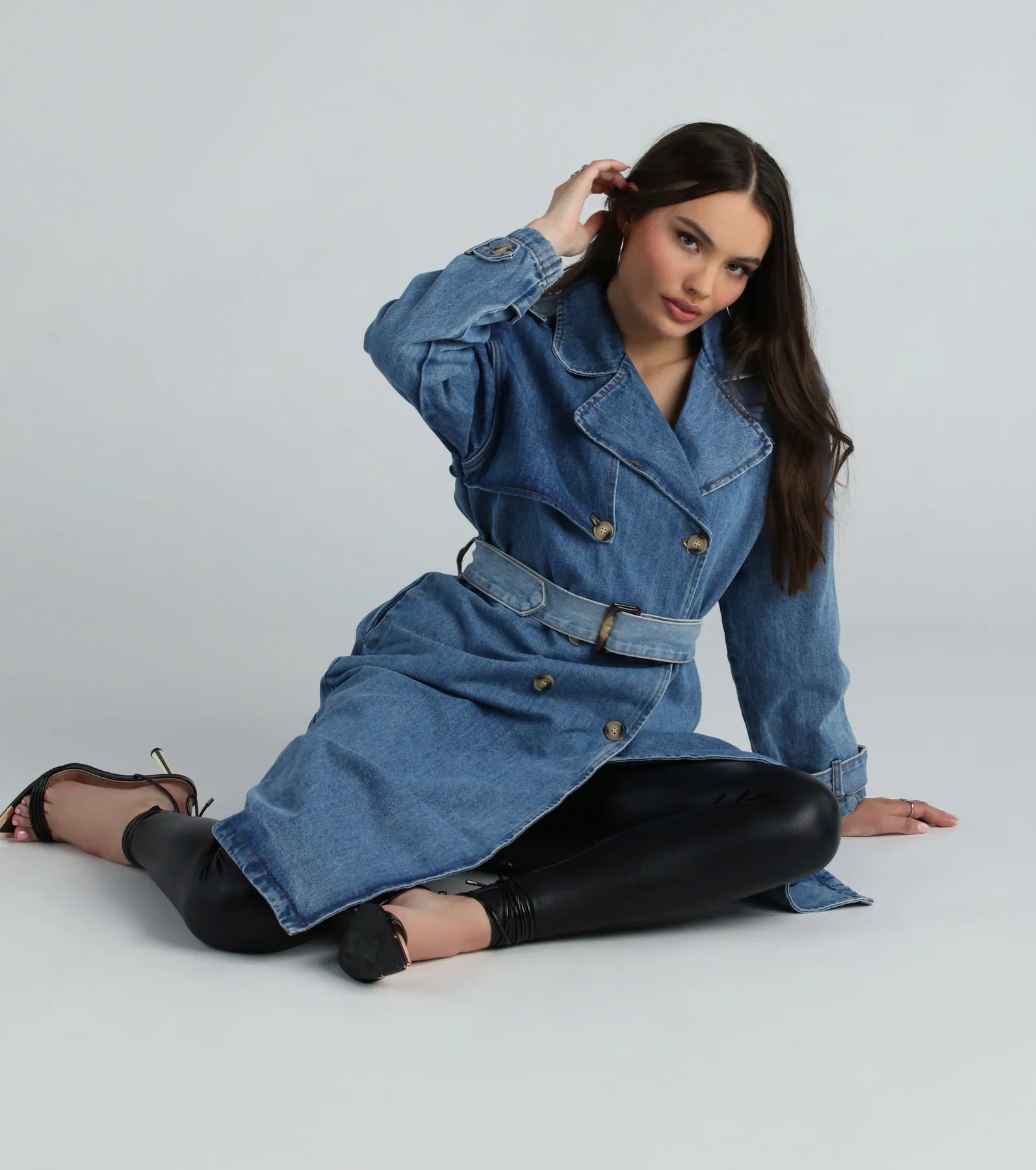 Premium Denim Trench Coat - Ultimate Casual Chic Style