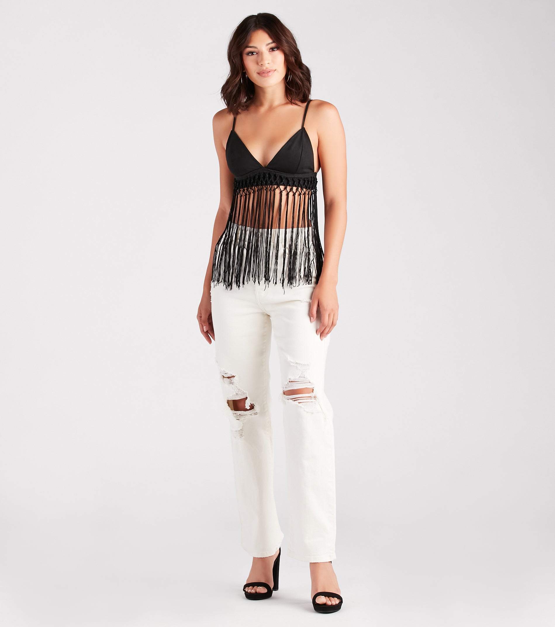 Ultimate Bohemian Summer Crochet Fringe Crop Top