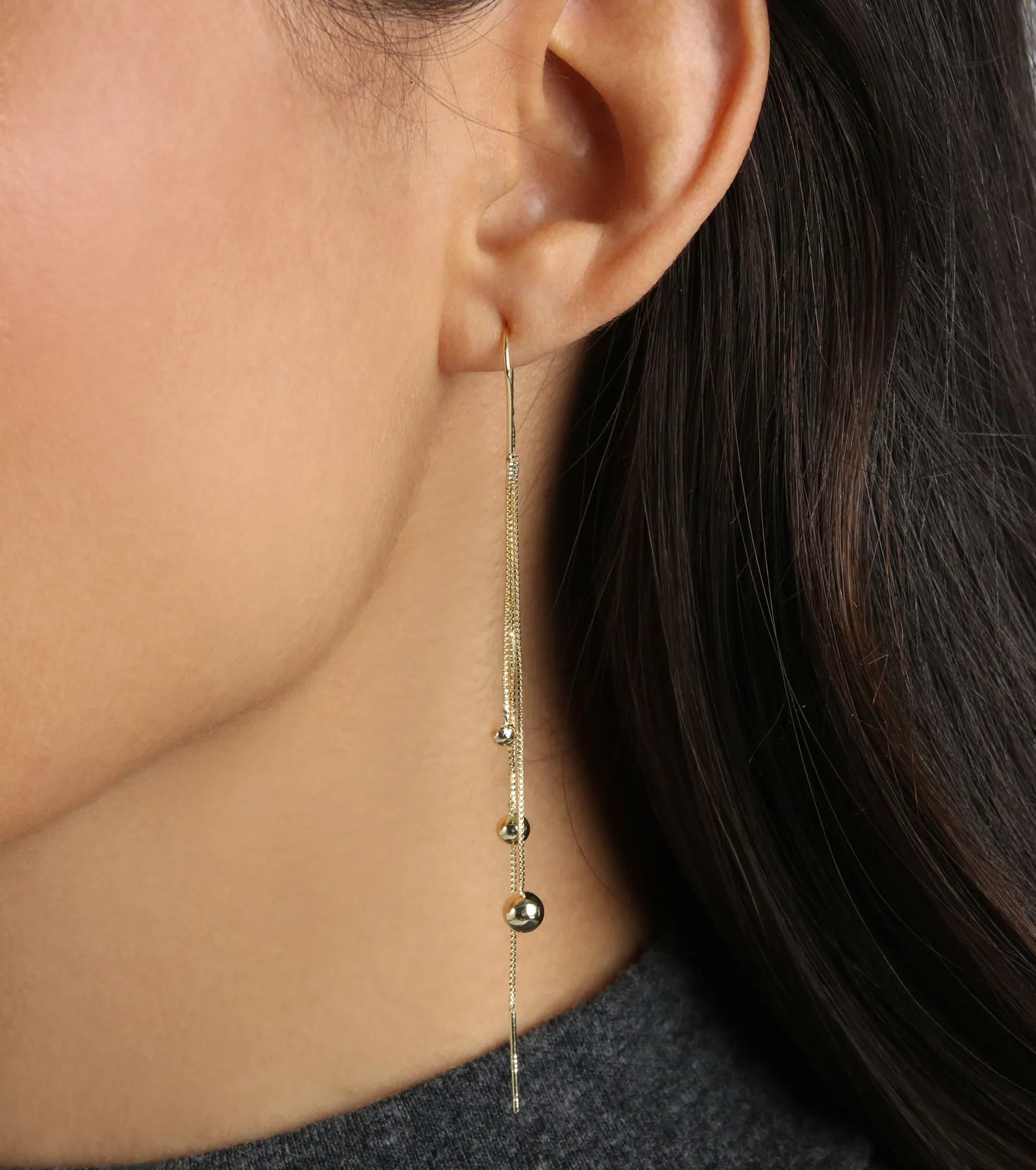 Premium Beaded Threader Earrings - Effortlessly Stunning Style