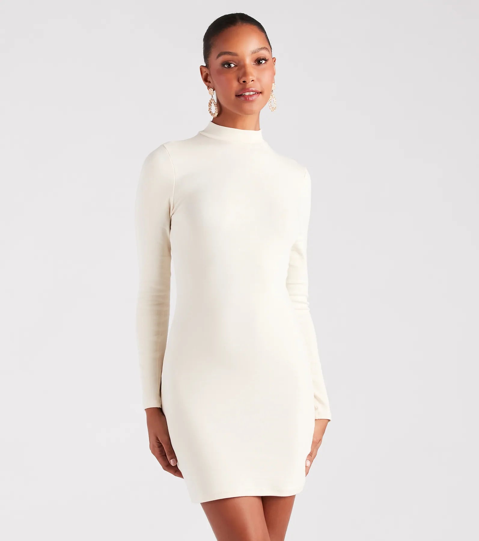 Premium Mock Neck Bodycon Mini Dress - Ultimate Style Upgrade