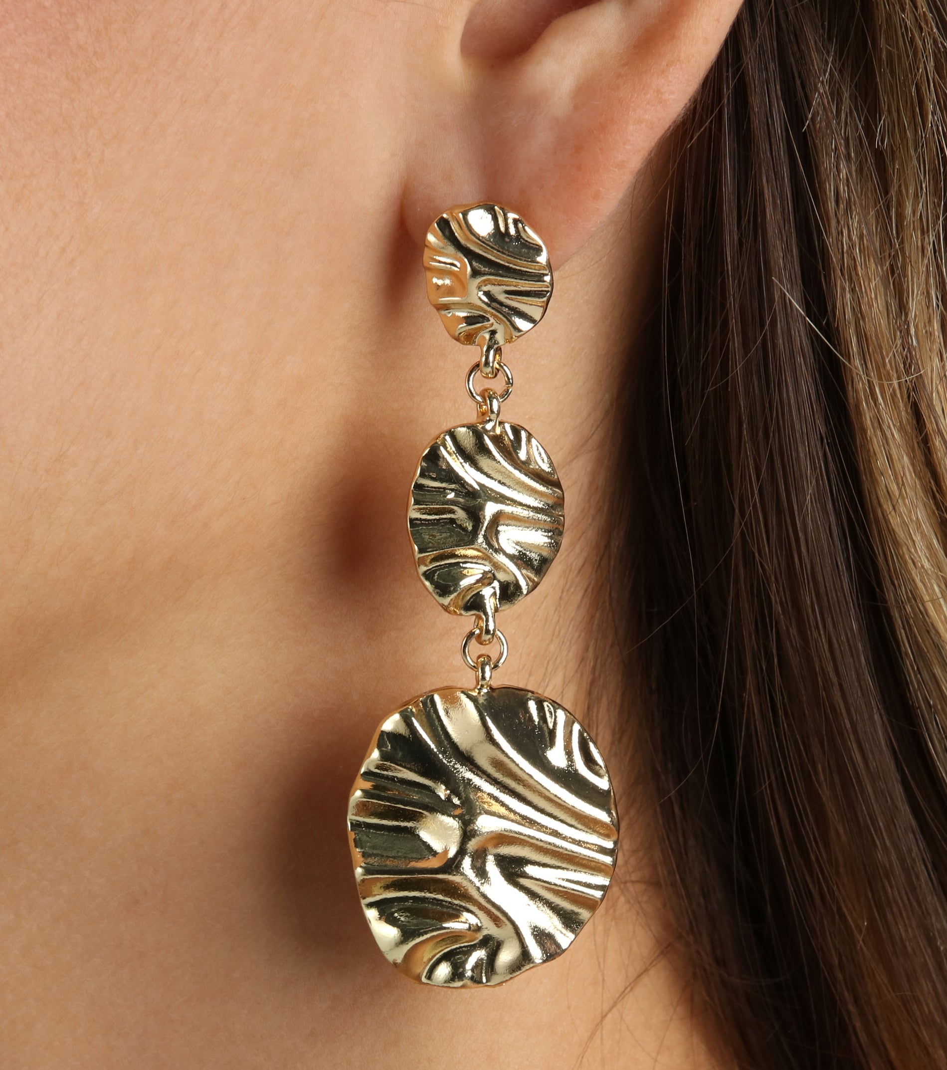 Premium Bold Beauty Coin Drop Earrings