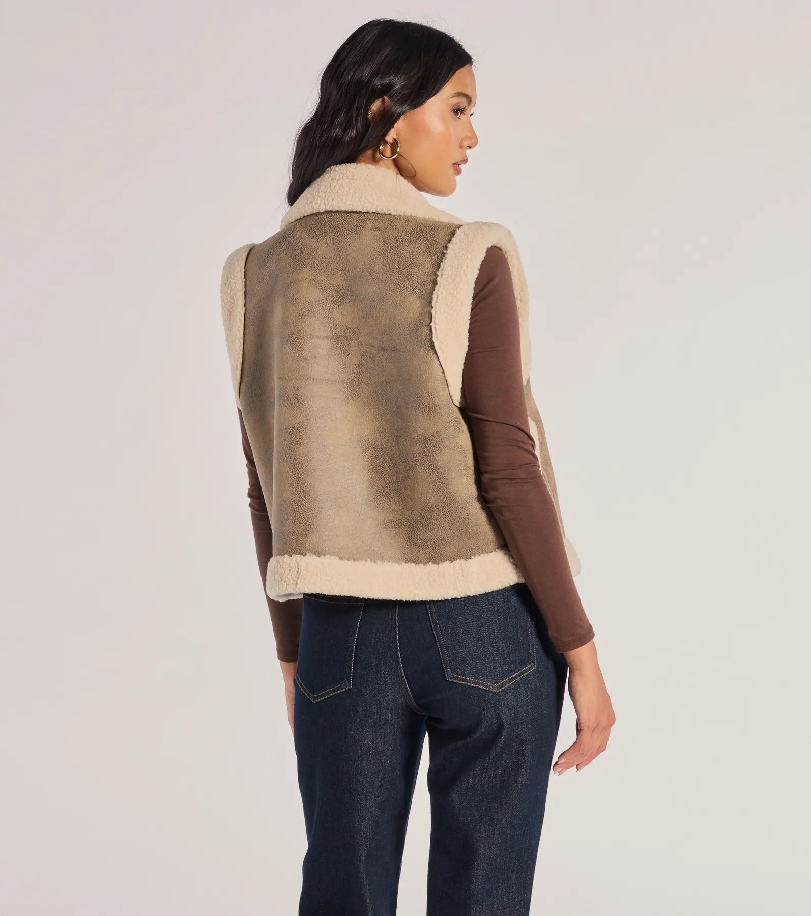 Premium Luxe Faux Sherpa Trim Oversized Vest - Ultimate Comfort & Style