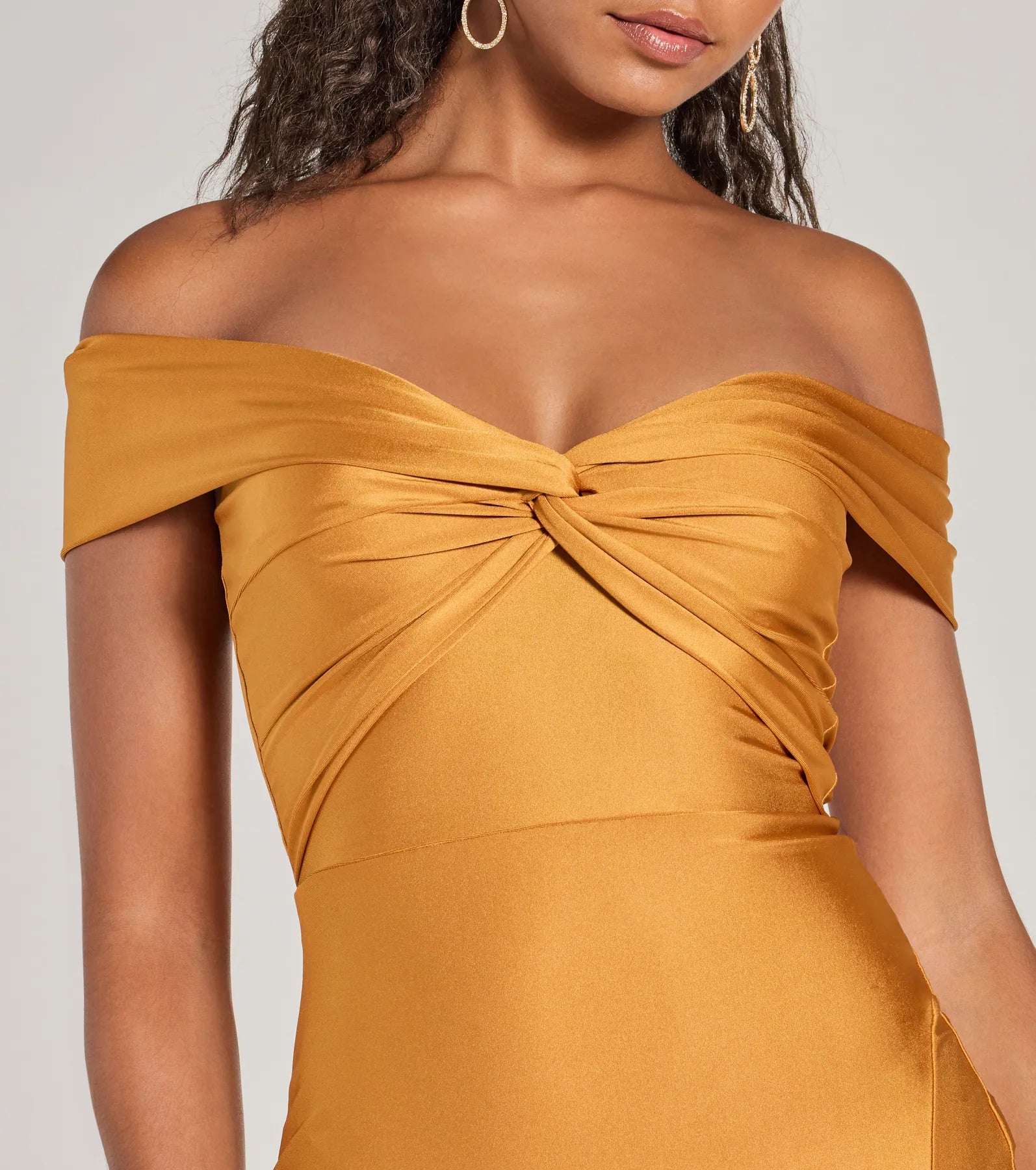 Premium Steff Off-The-Shoulder Mermaid Slit Formal Dress - Ultimate Elegance