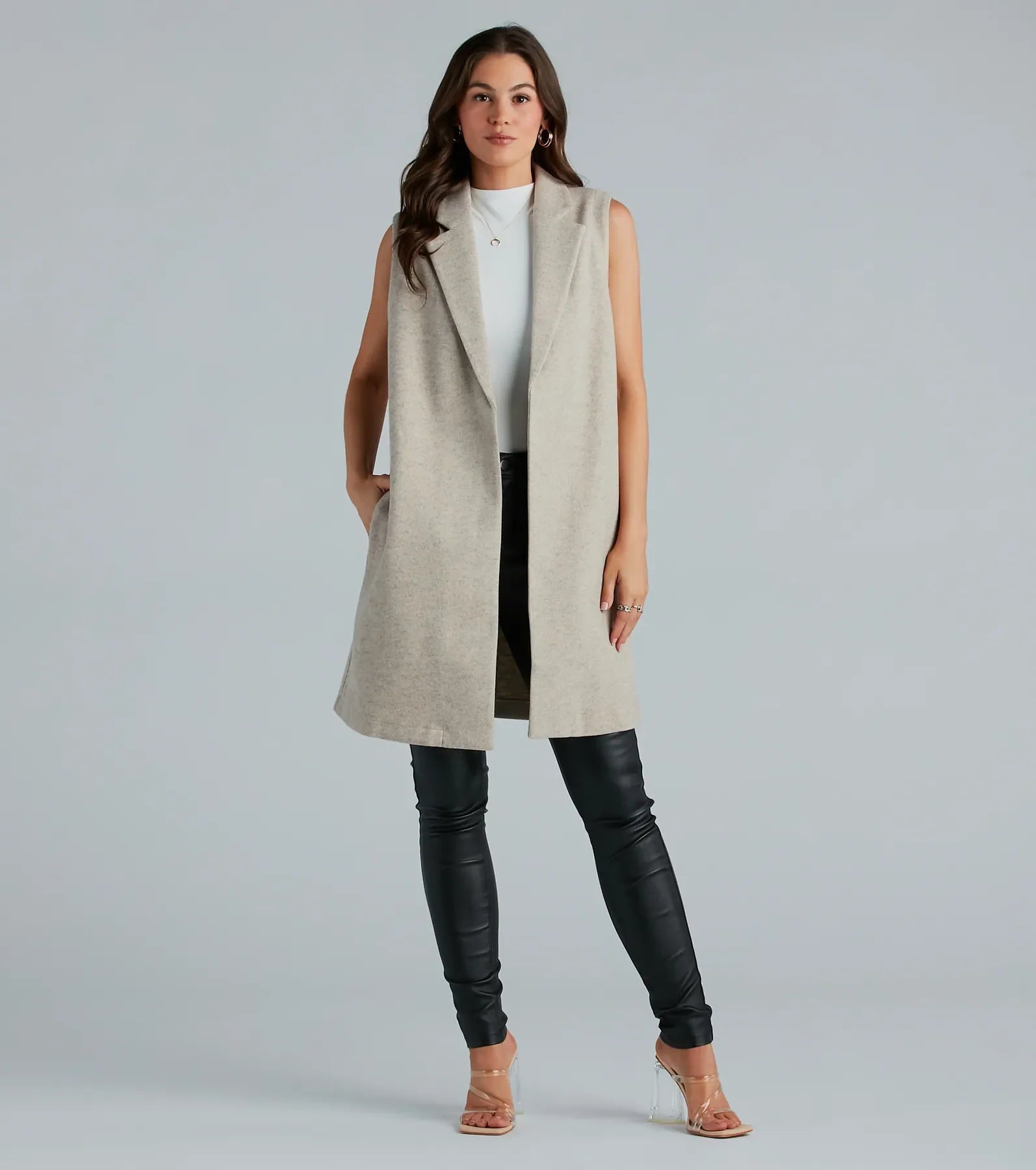 Premium Faux Wool Long Vest - Ultimate Cold Weather Style