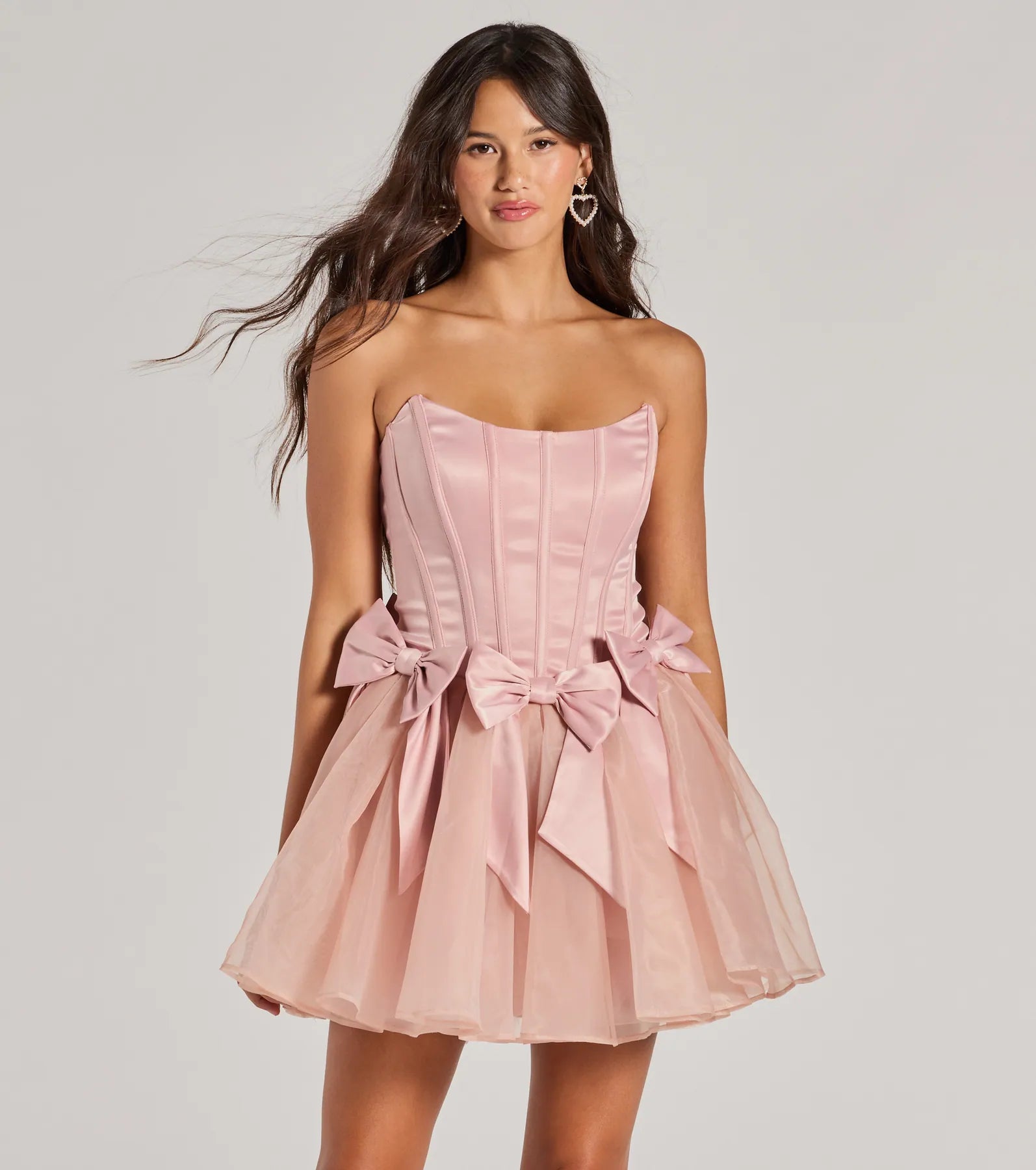 Premium Jaimie Strapless Corset Bow A-Line Party Dress for Memorable Nights