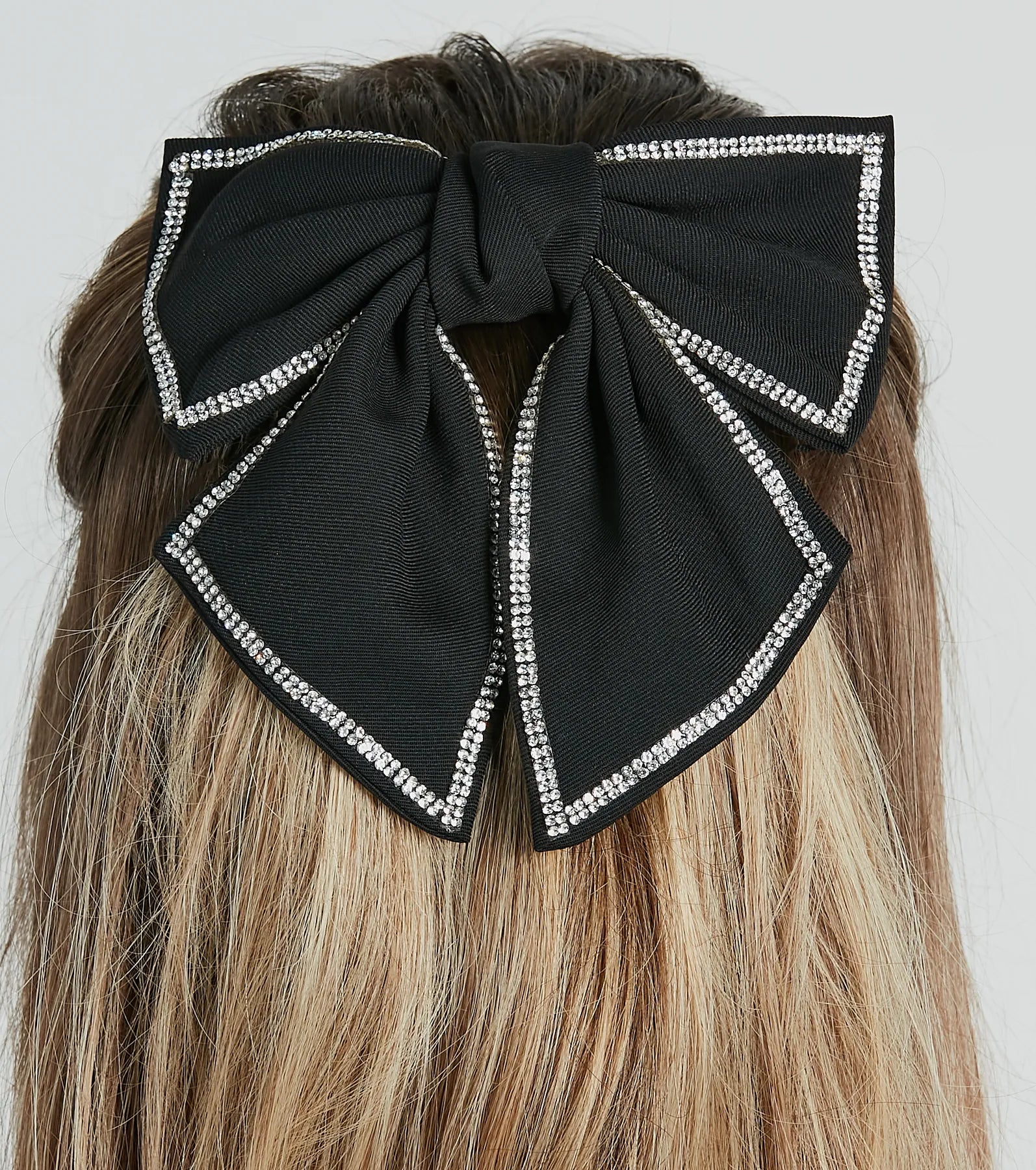 Ultimate Glam Rhinestone Bow Barrette - Elevate Your Style