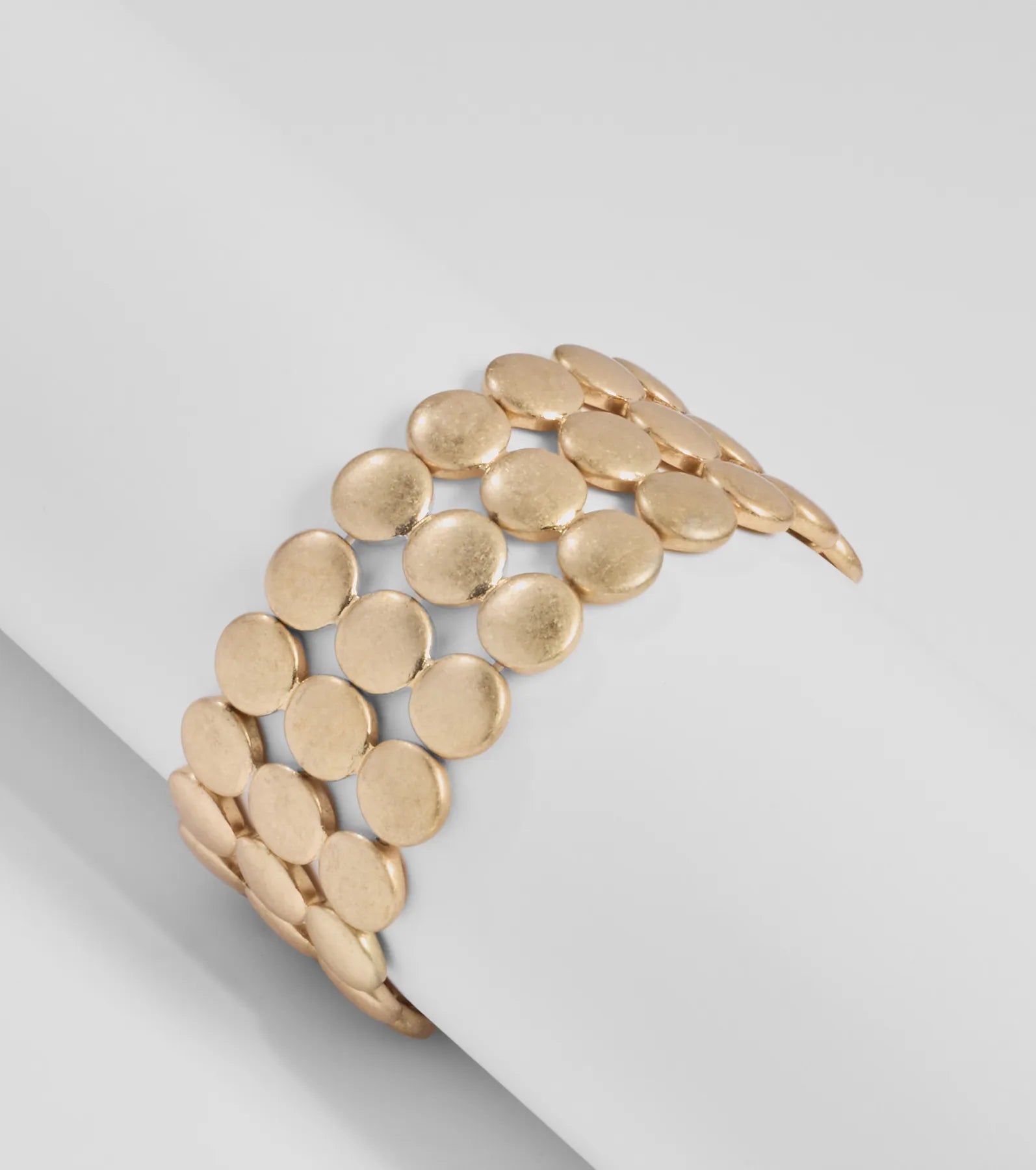 Premium Triple-Row Luxe Metal Cuff Bracelet