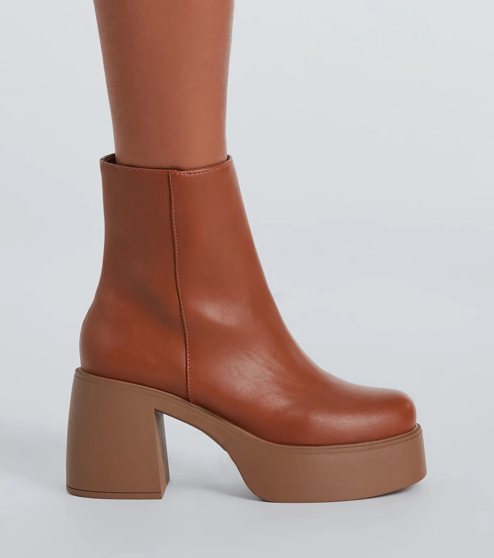 Ultimate Show Up Platform Block Heel Booties - Elevate Your Style