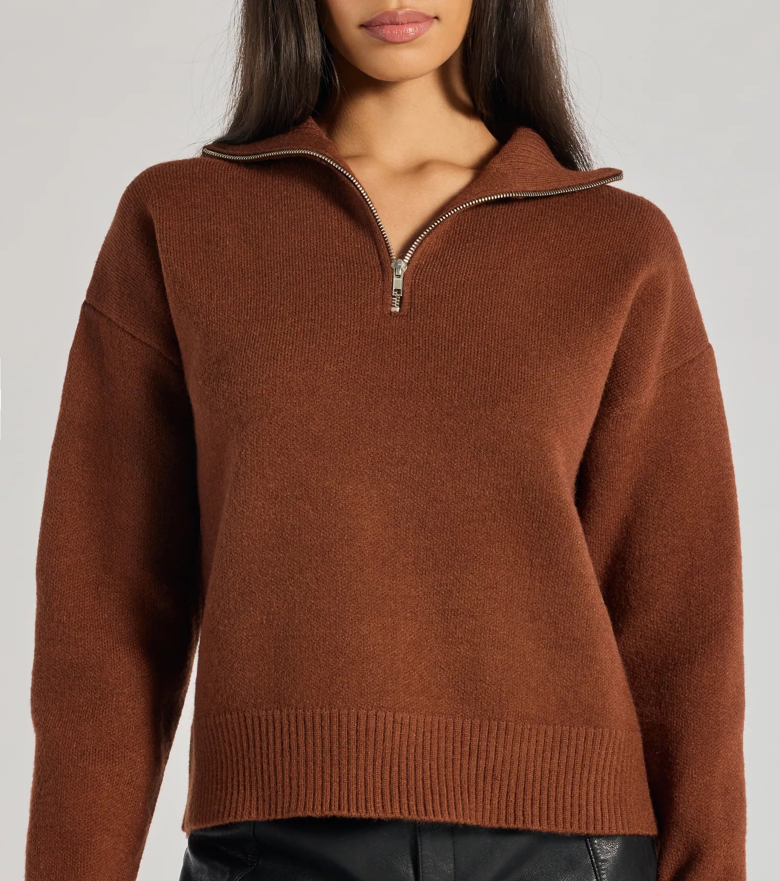 Premium Cozy Ribbed Knit Pullover - Oversized Fit