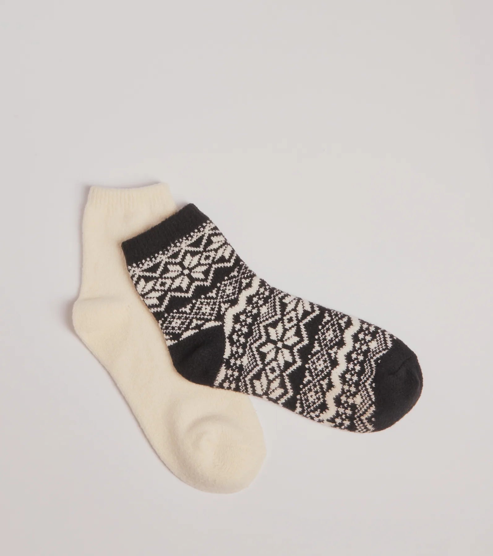 Premium Fair Isle Cozy Socks Two-Pack