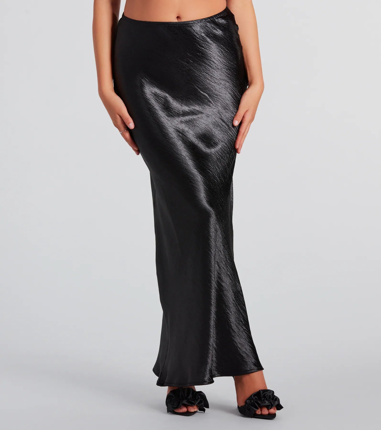 Ultimate Iconic Sheen Crinkle Satin Maxi Skirt