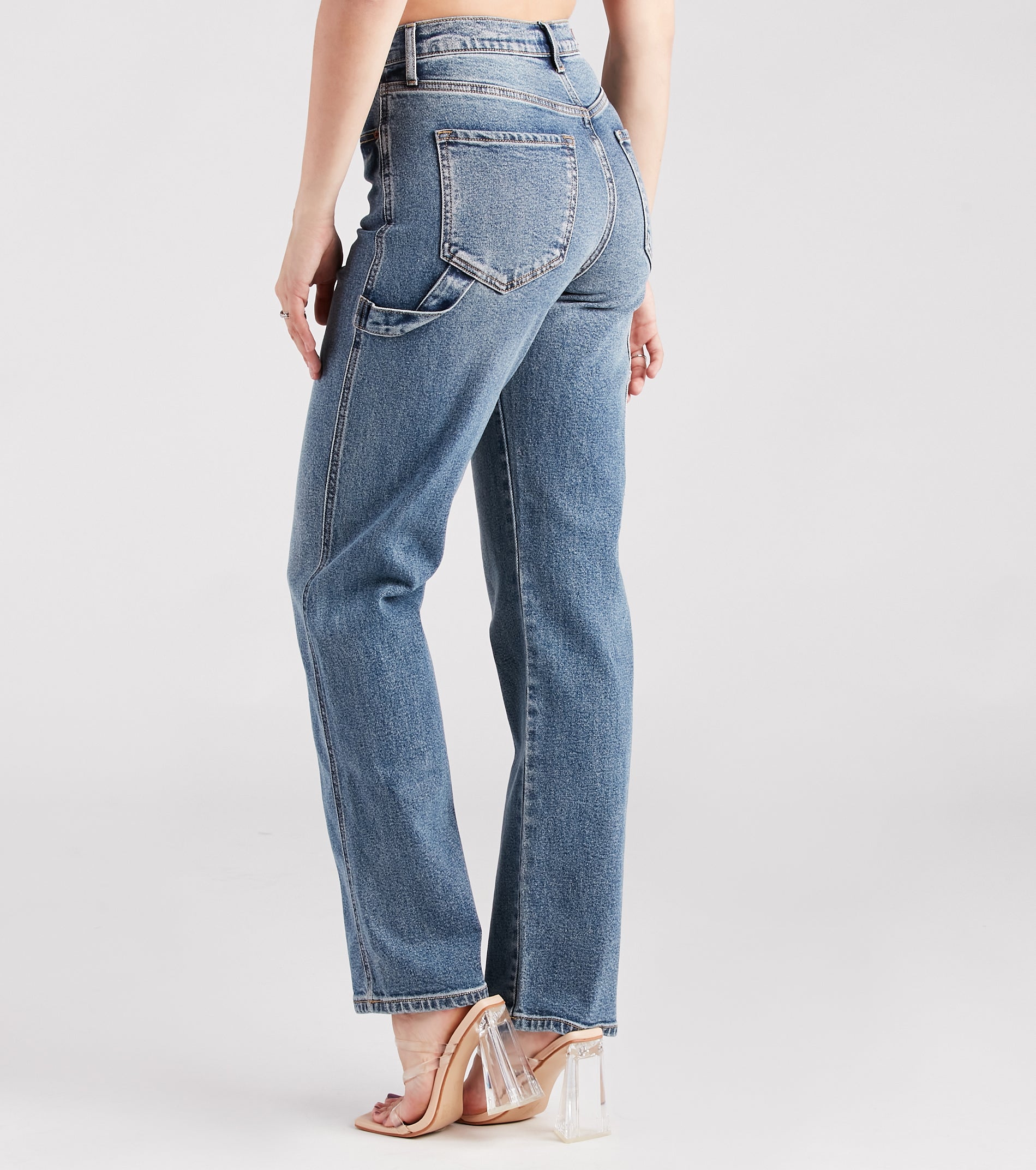 Ultimate Mid-Rise Straight-Leg Denim Jeans - Vintage Dark Wash