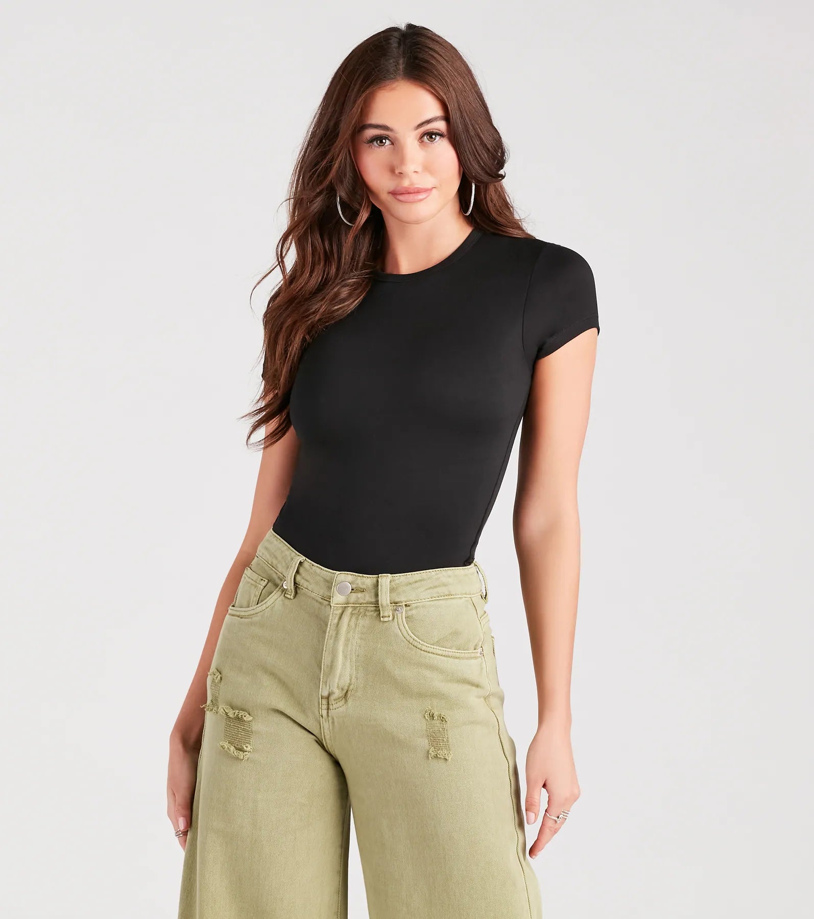 Premium Casual Chic Short Sleeve Bodysuit - Ultimate Comfort & Style