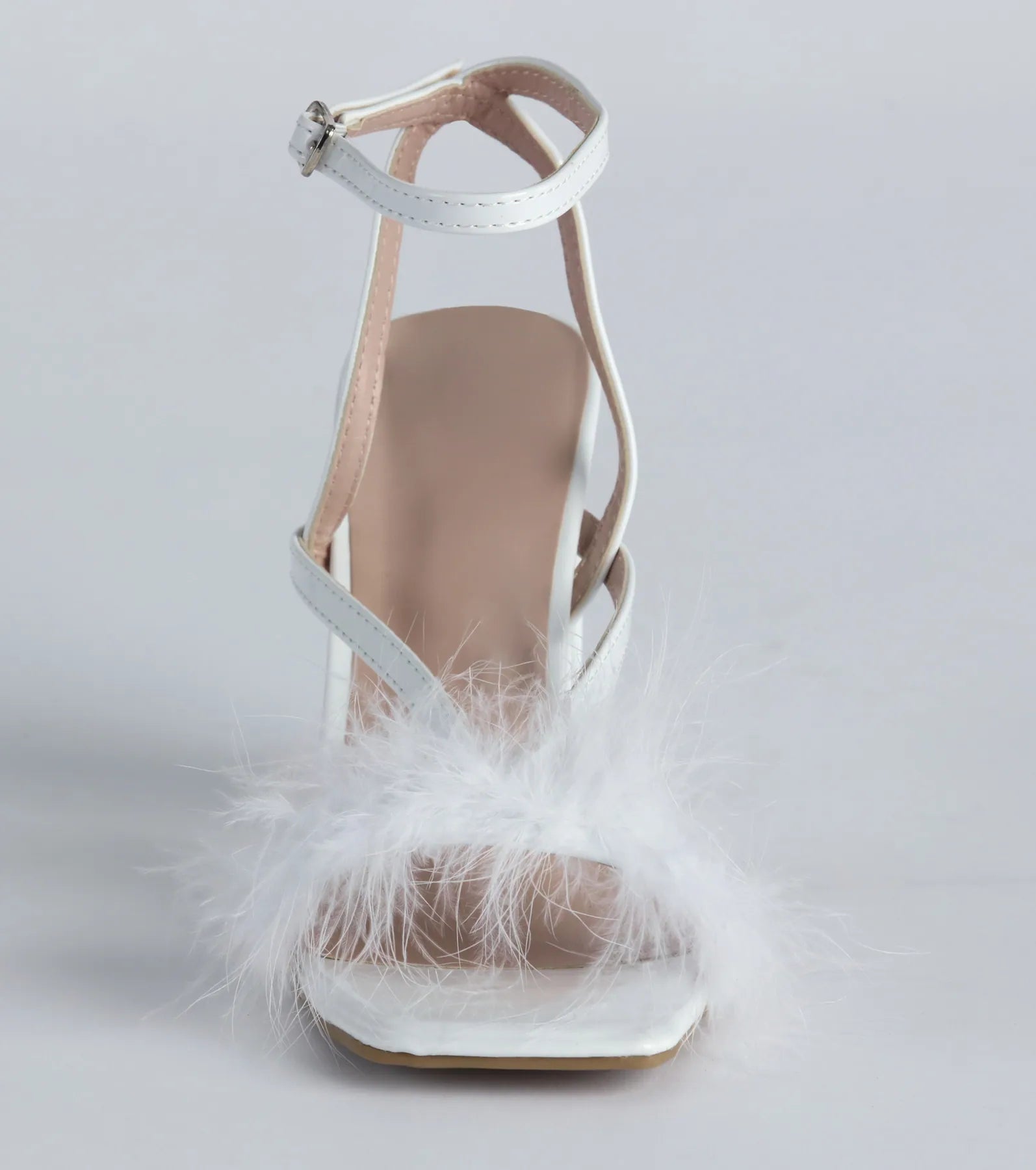 Premium Strut Marabou Block Heels - Ultimate Style