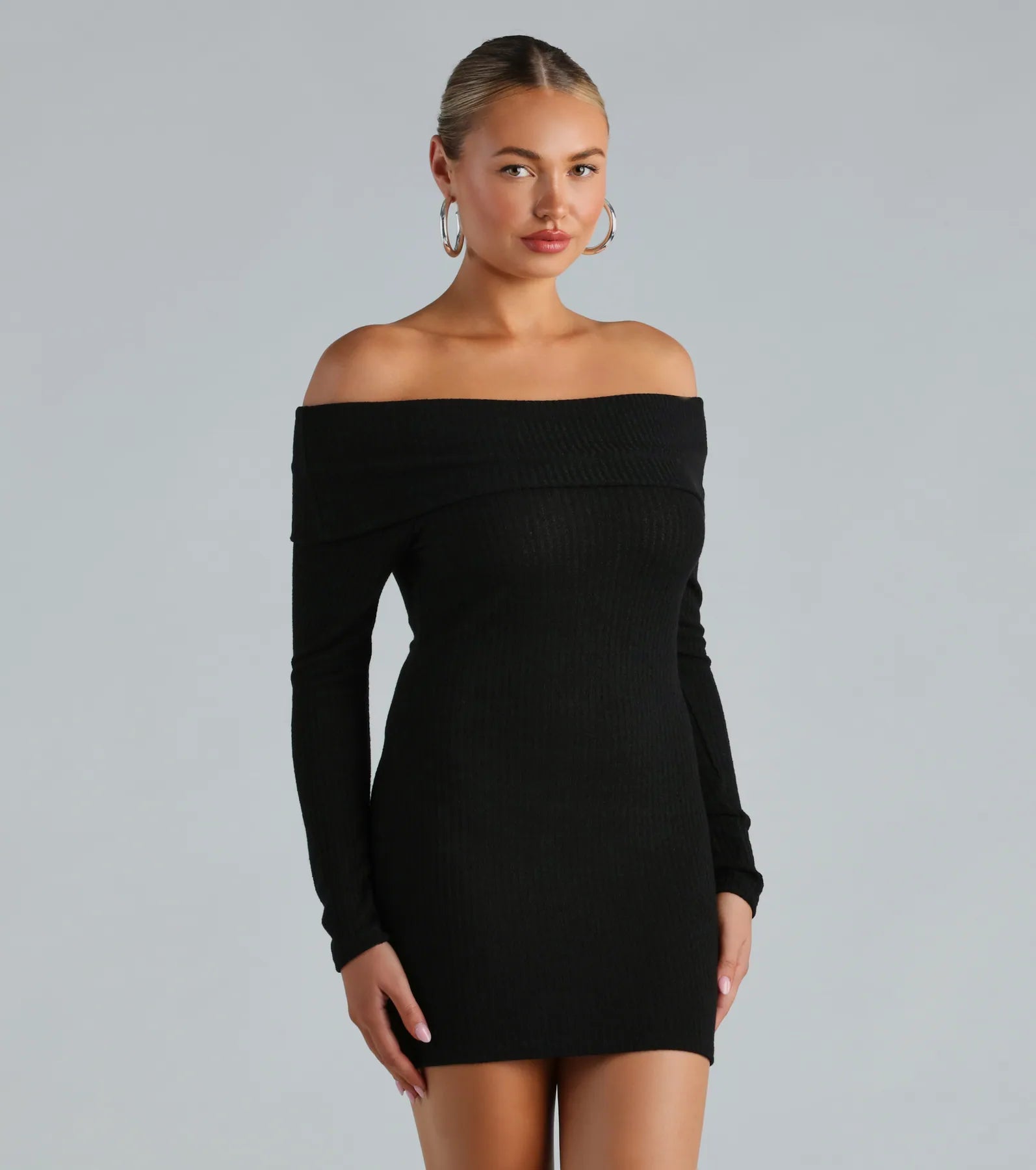 Ultimate Chic Off-The-Shoulder Mini Dress