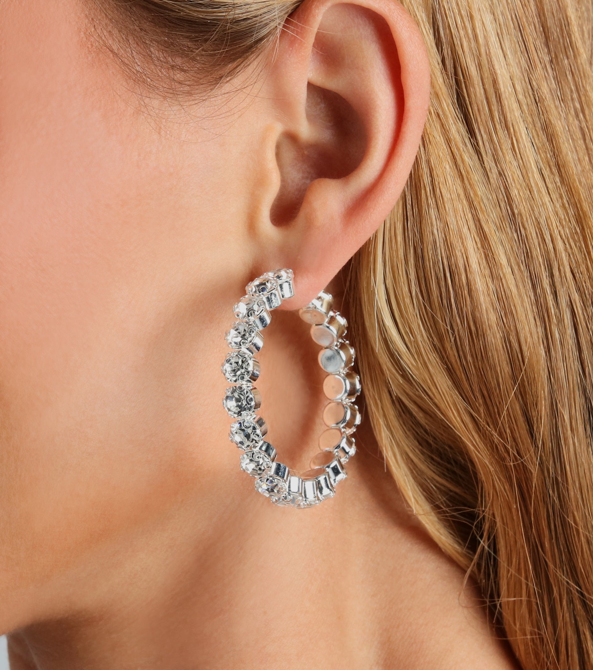 Ultimate Glam Rhinestone Hoop Earrings - Sparkle Like a Star