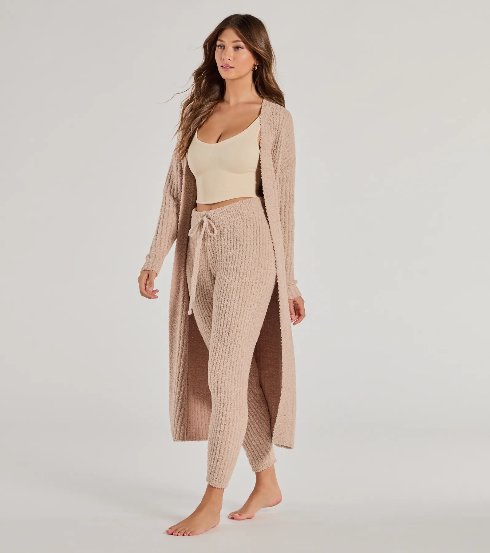 Premium Chenille Knit Long Sleeve Duster - Ultimate Comfort