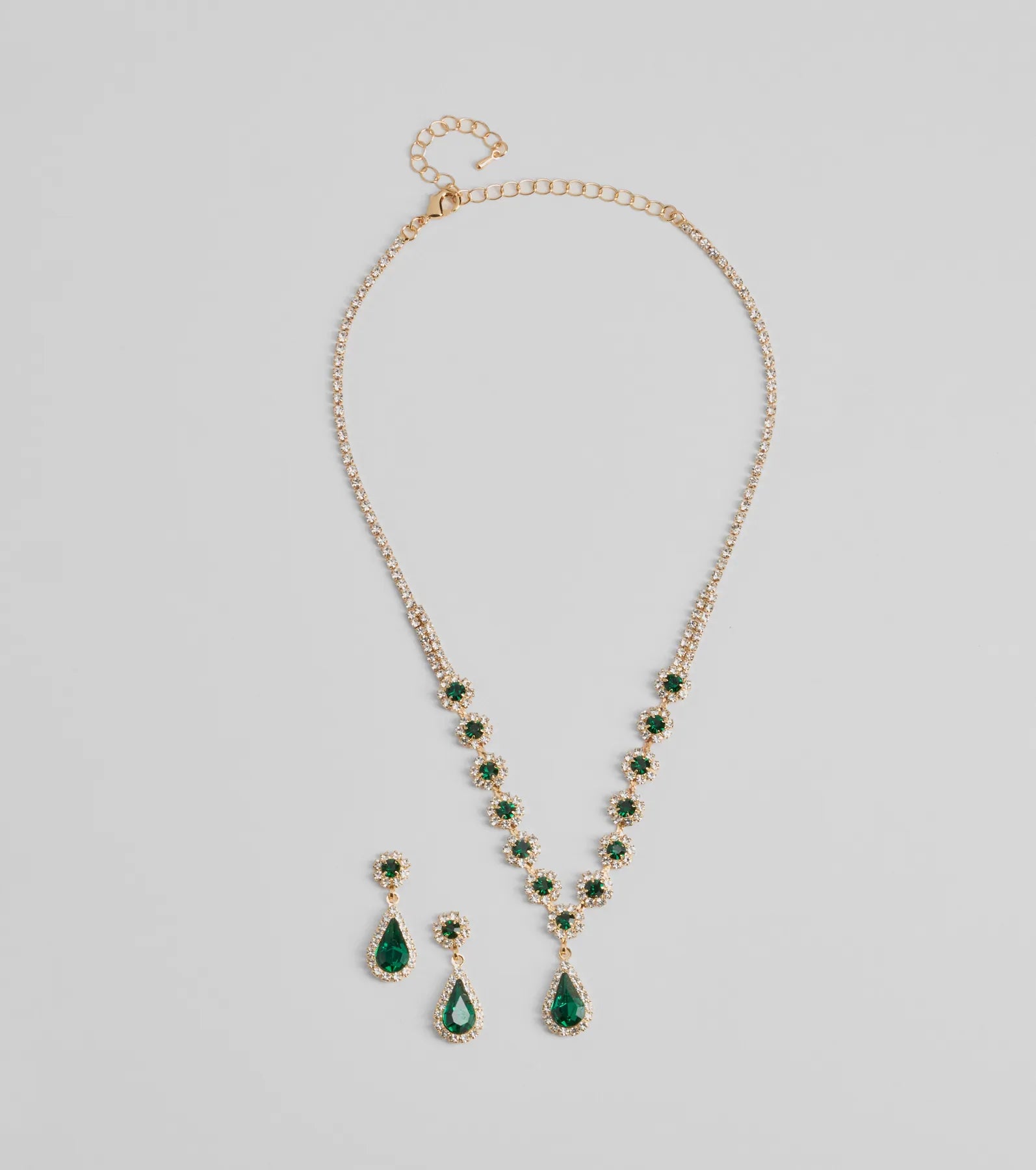 Ultimate Luxe Gemstone Jewelry Set: Necklace & Earrings