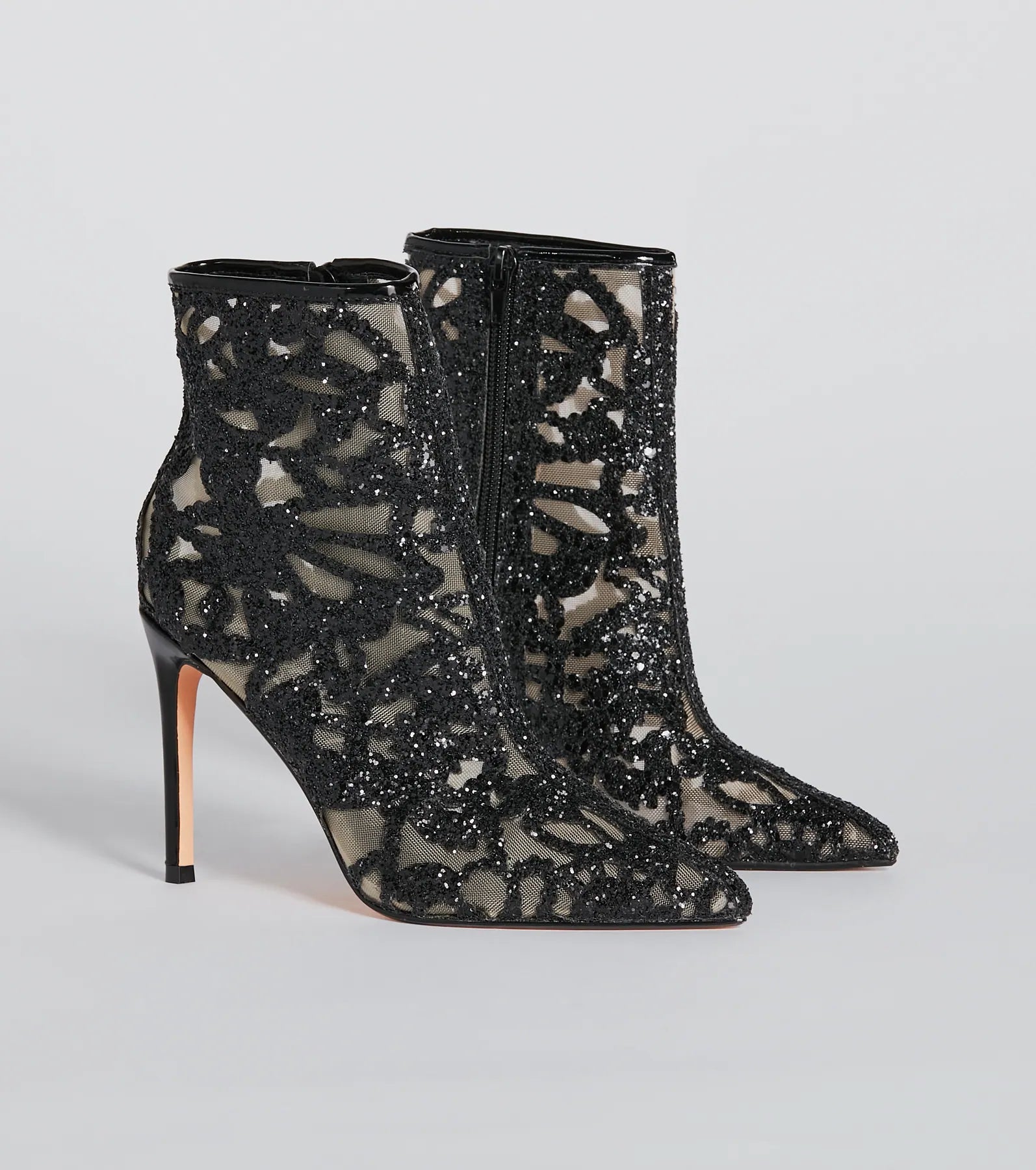 Ultimate Glamour: Sparkling Stiletto Booties