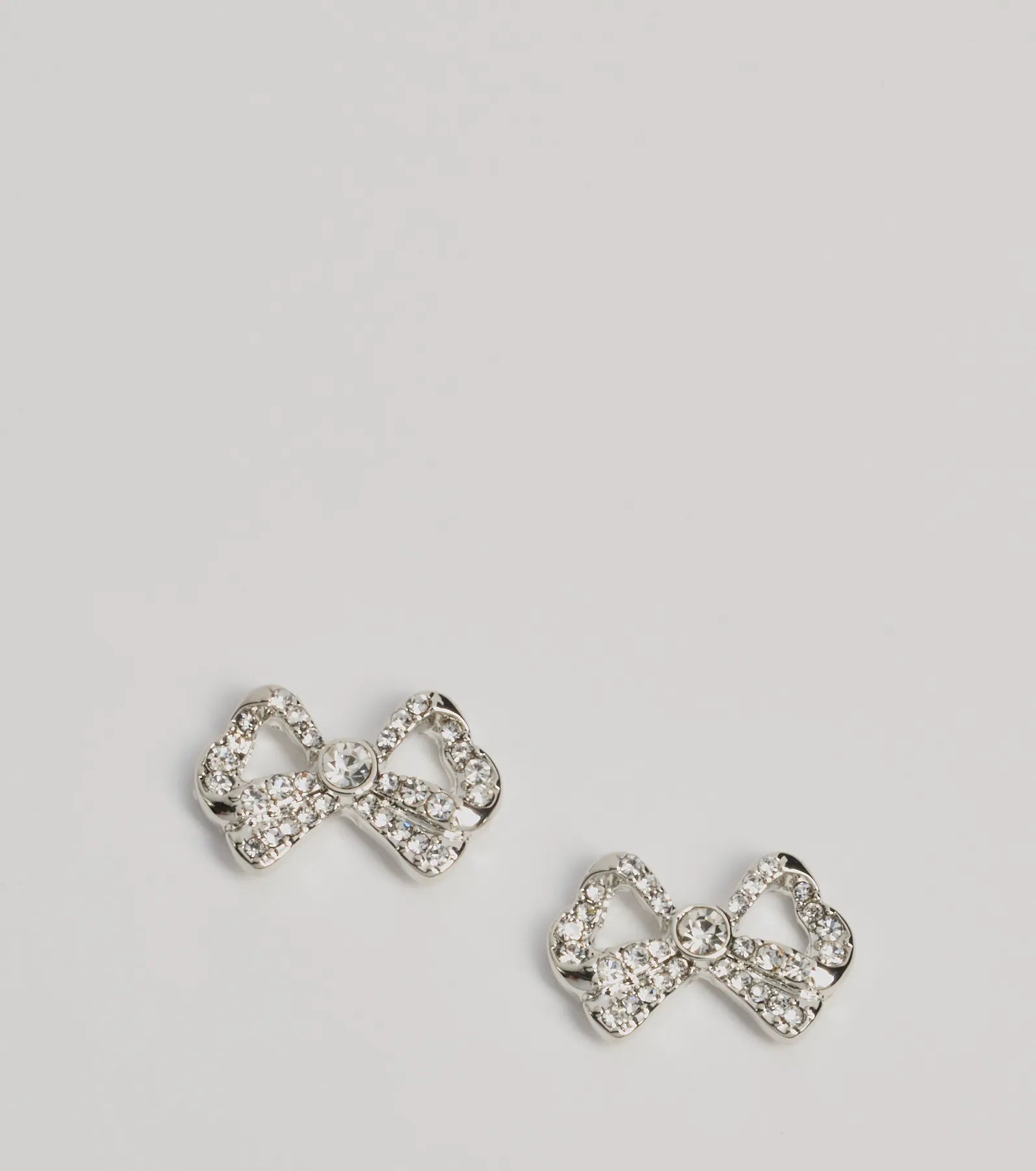 Ultimate Glam Rhinestone Bow Stud Earrings - Premium Elegance