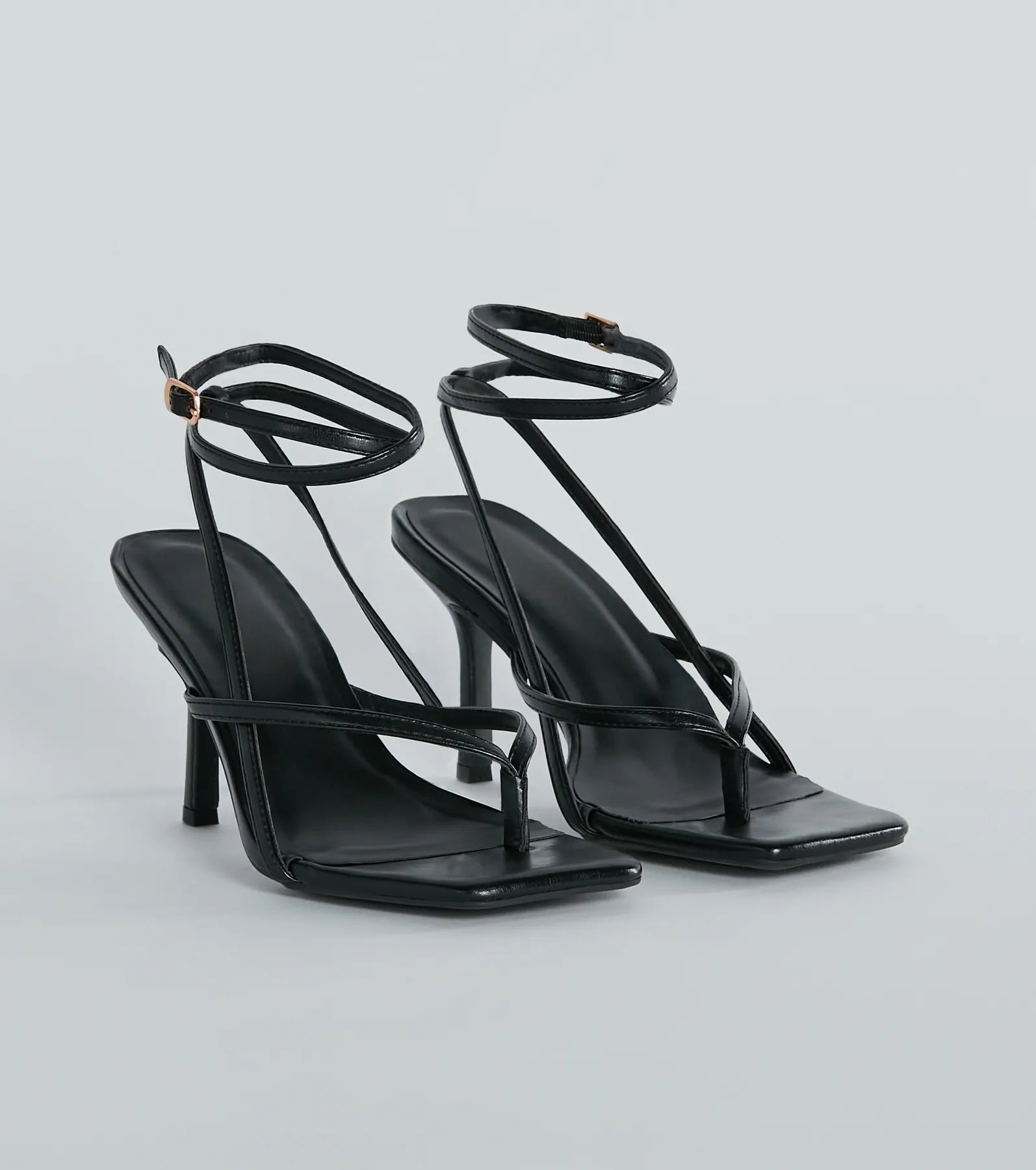 Ultimate Glam Strappy Stiletto Sandals - Eye-Catching Style