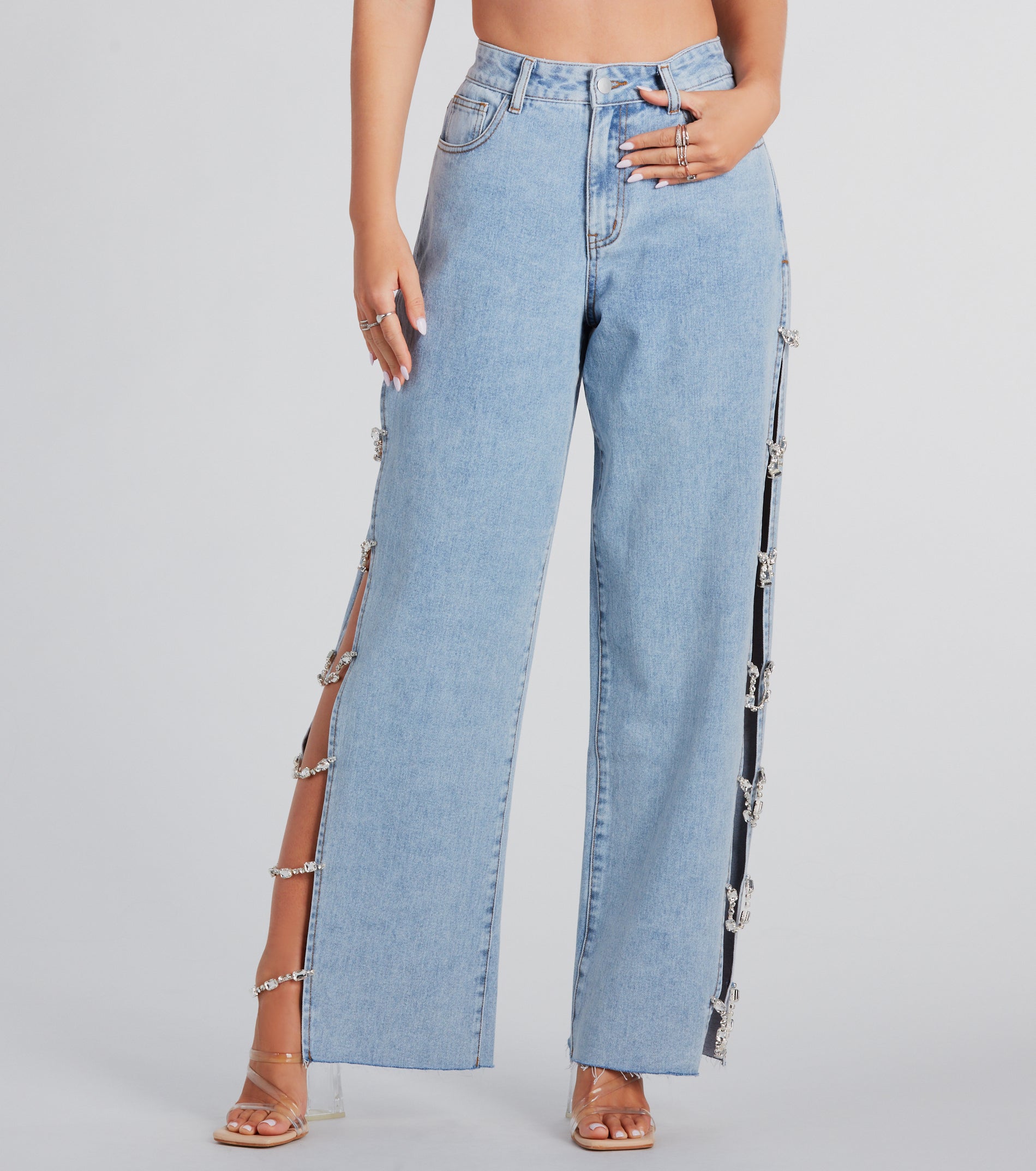 Ultimate Glam Crush High-Rise Gemstone Denim Jeans