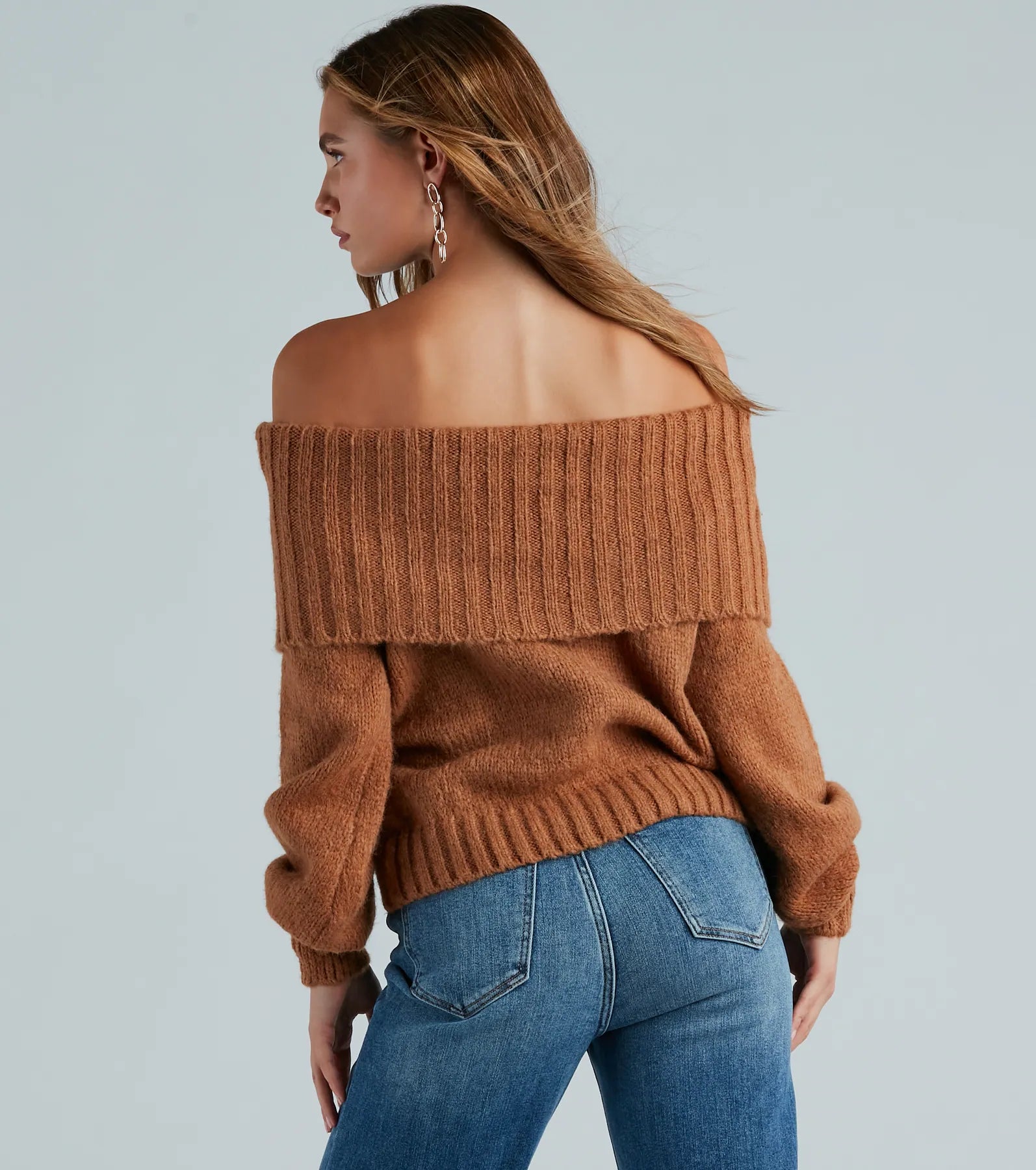 Ultimate Flirty Off-The-Shoulder Sweater Top - Premium Soft Knit