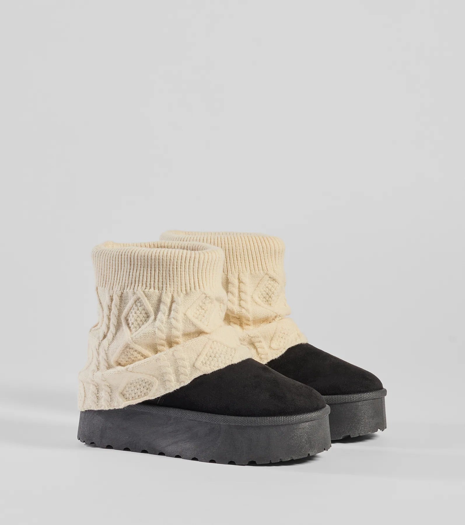 Premium Cozy Vibes Cable Knit Platform Slippers - Ultimate Comfort