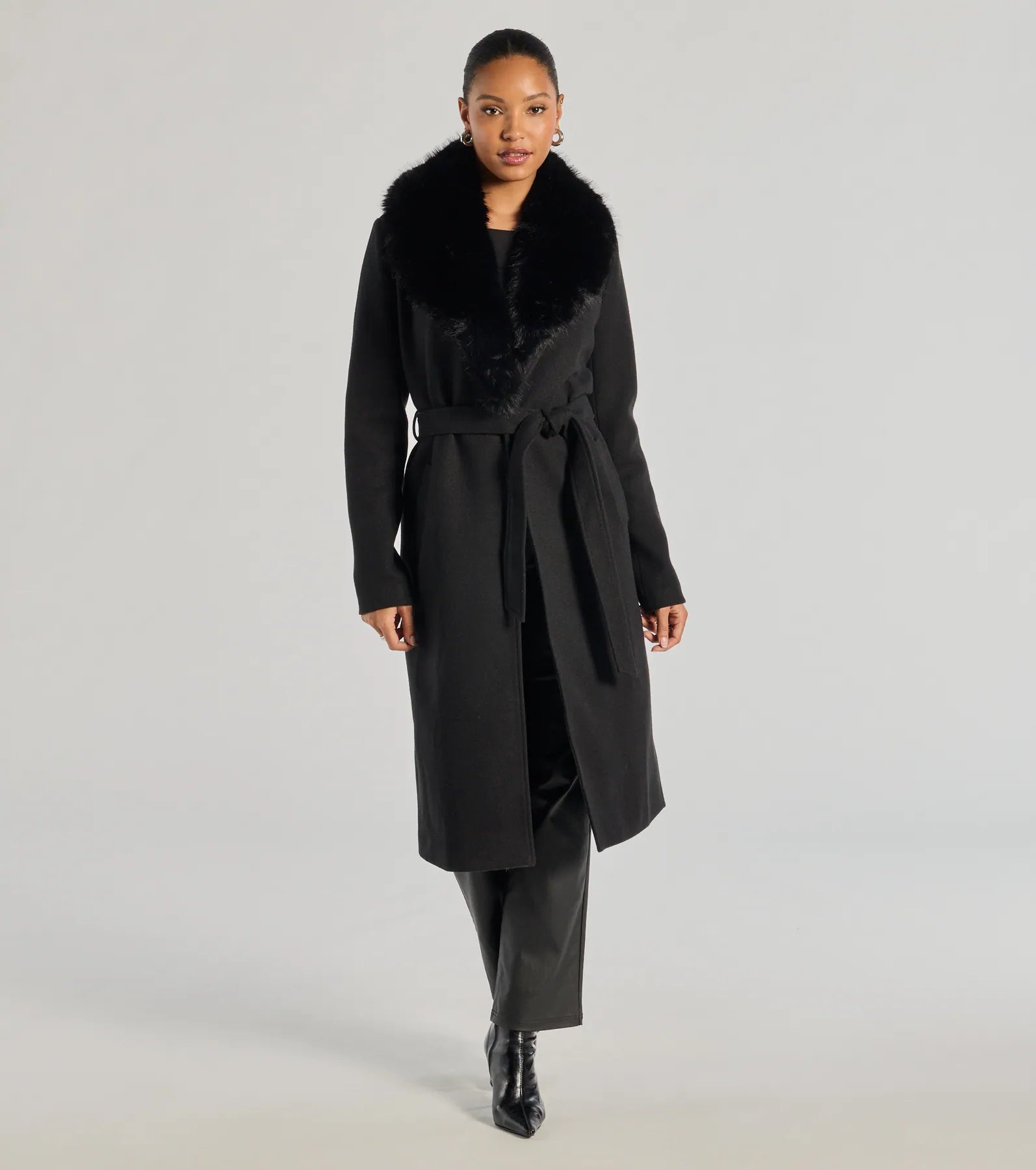 Premium Lavish Layers Faux Wool Trench Coat - Ultimate Winter Style