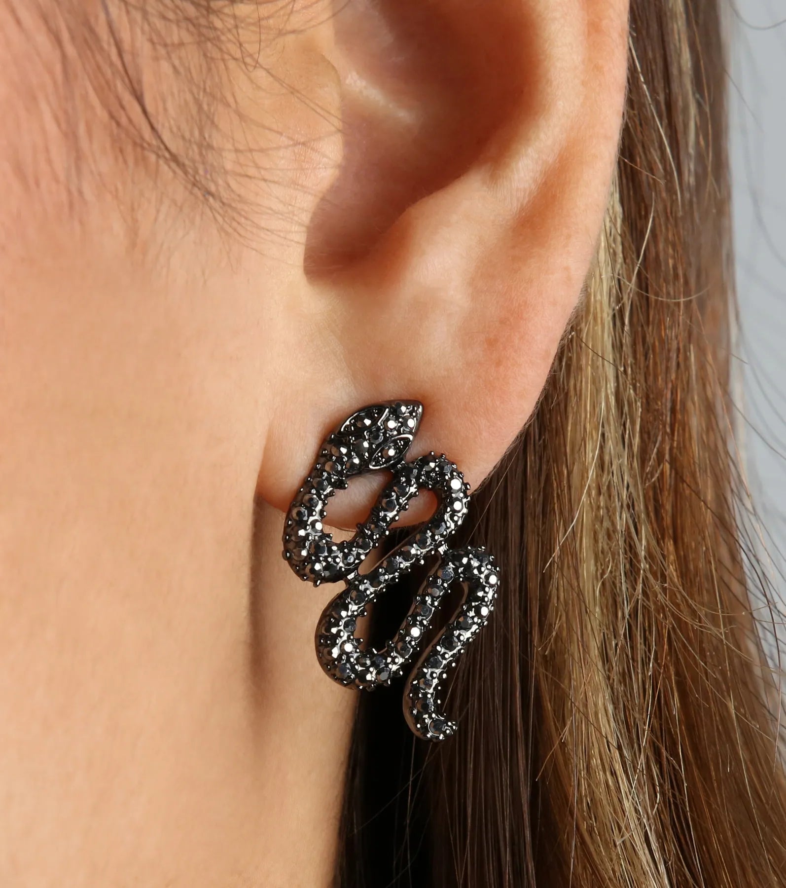 Premium Glam Rhinestone Snake Earrings - Ultimate Night Out Essential