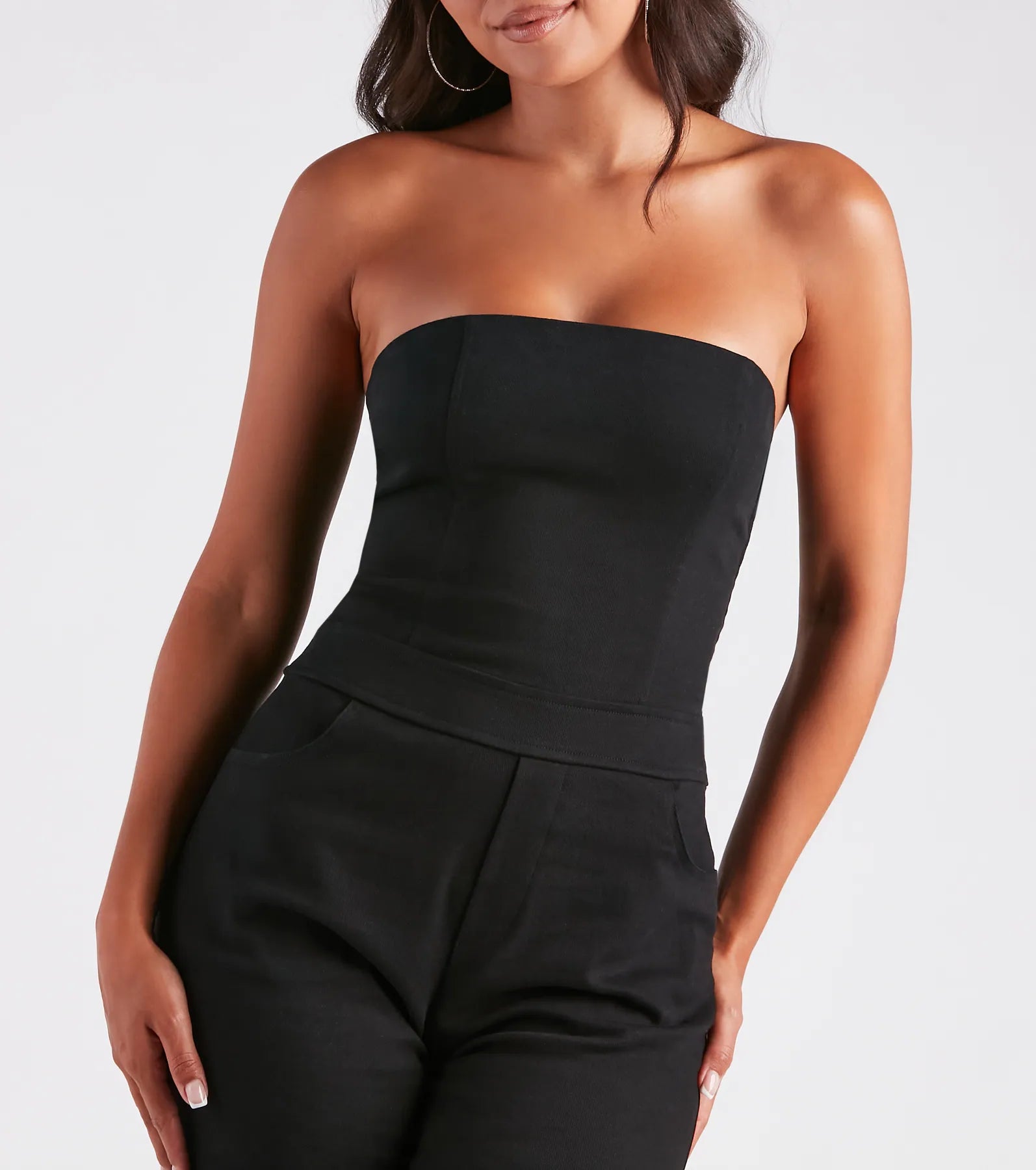 Ultimate Strapless Denim Cargo Jumpsuit - New Vibe Edition