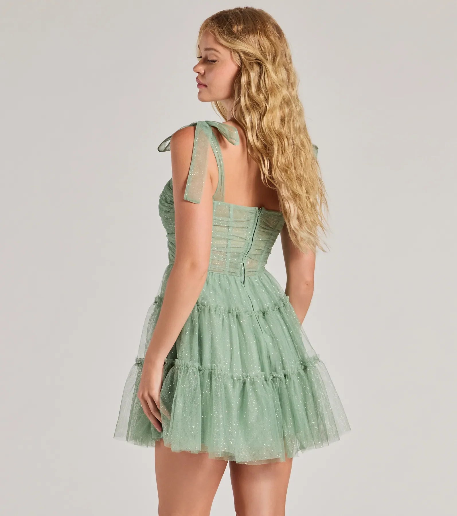 Ultimate Lizzy Glitter Mesh Party Dress