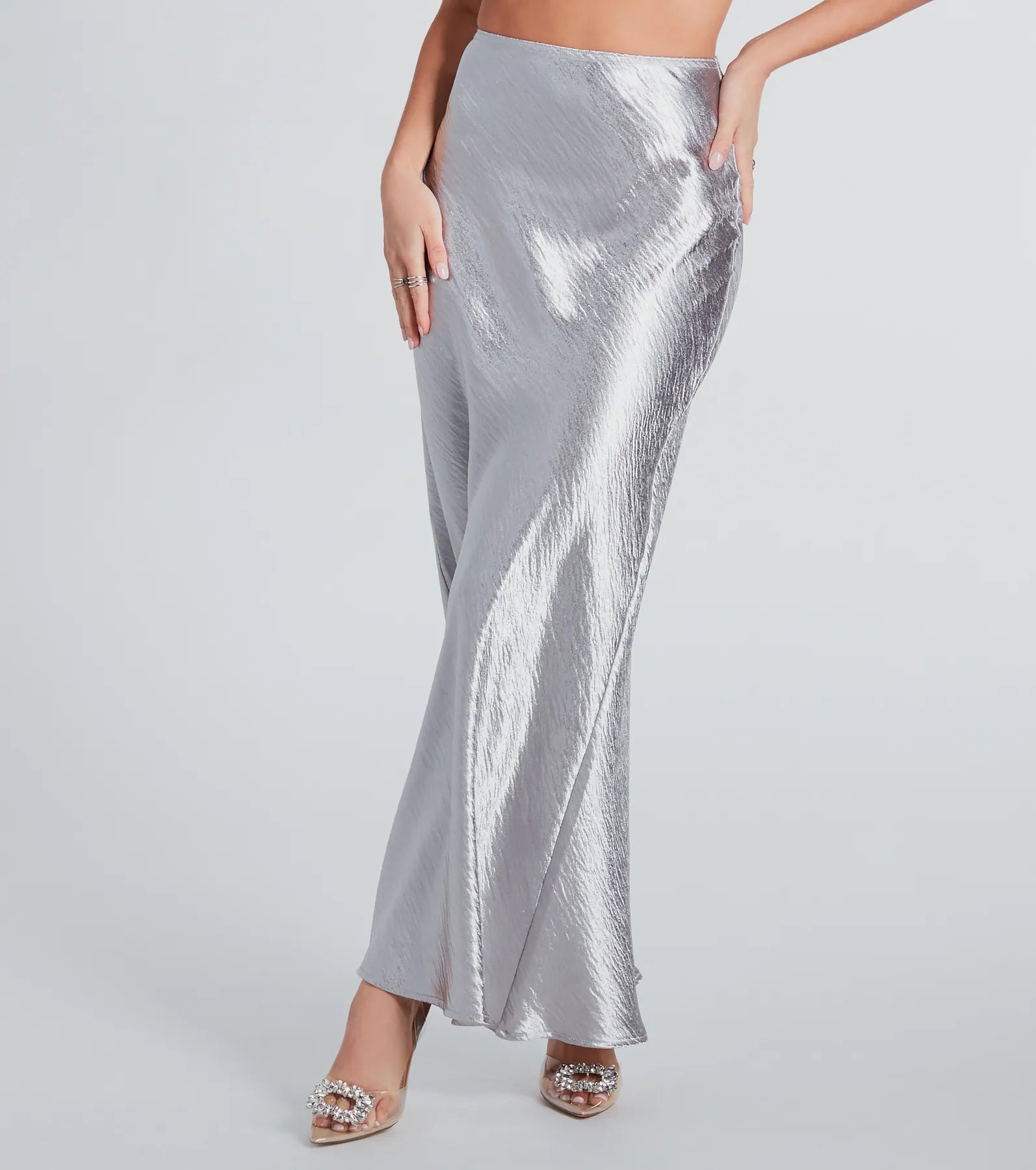 Ultimate Iconic Sheen Crinkle Satin Maxi Skirt