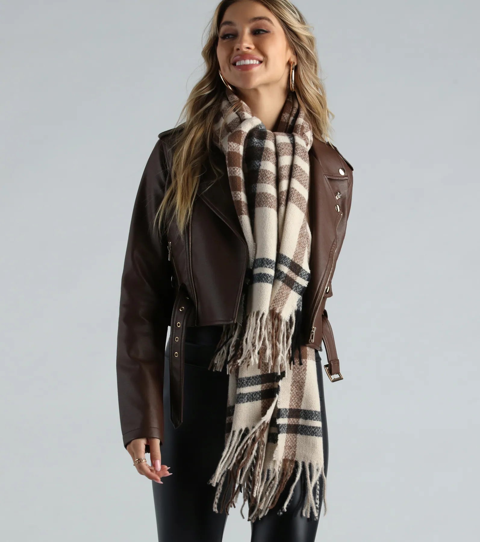 Premium Plaid Fringe Scarf - Ultimate Winter Style