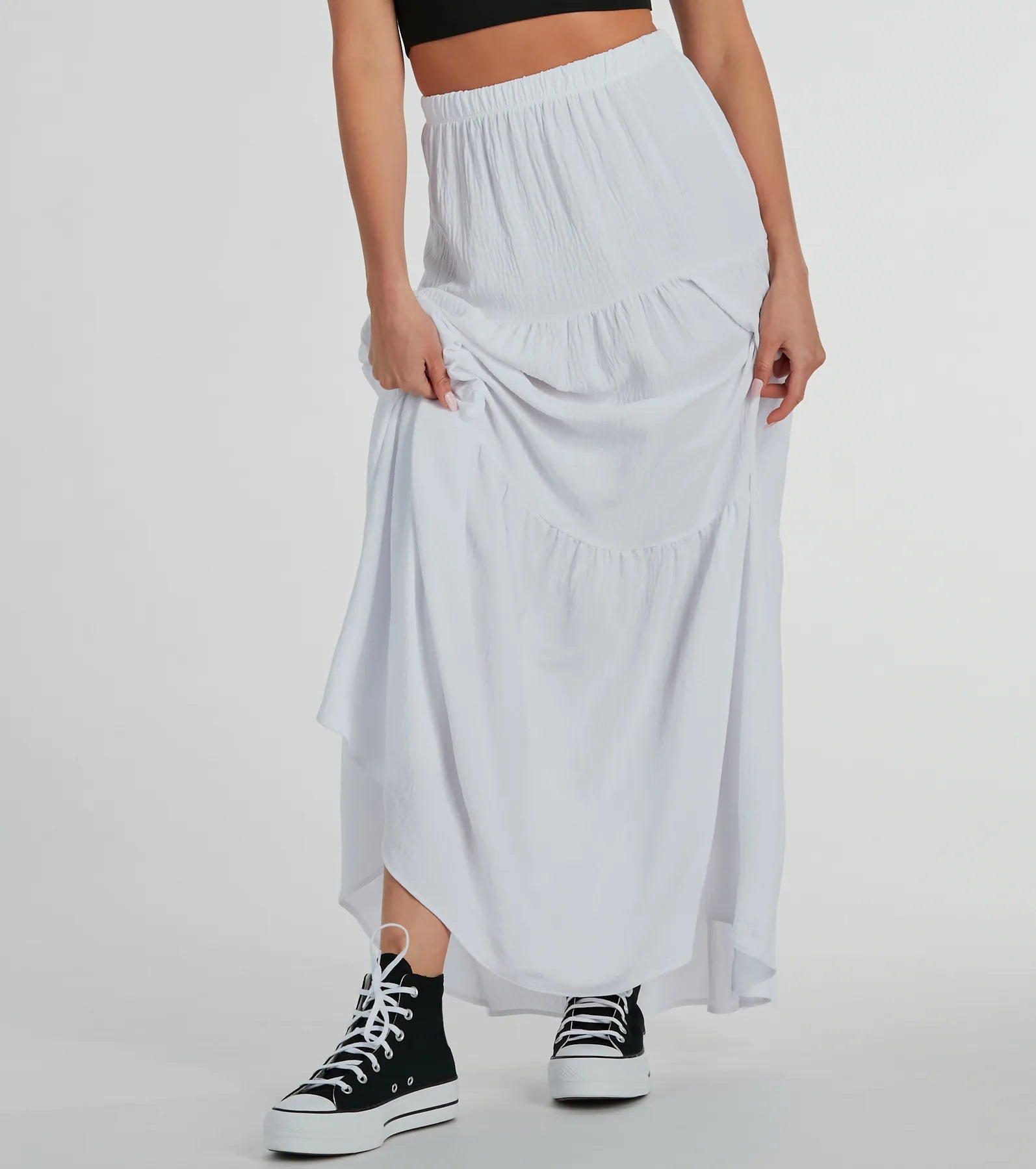 Ultimate Flawless Duo Tiered Maxi Skirt - Premium Vacation Essential