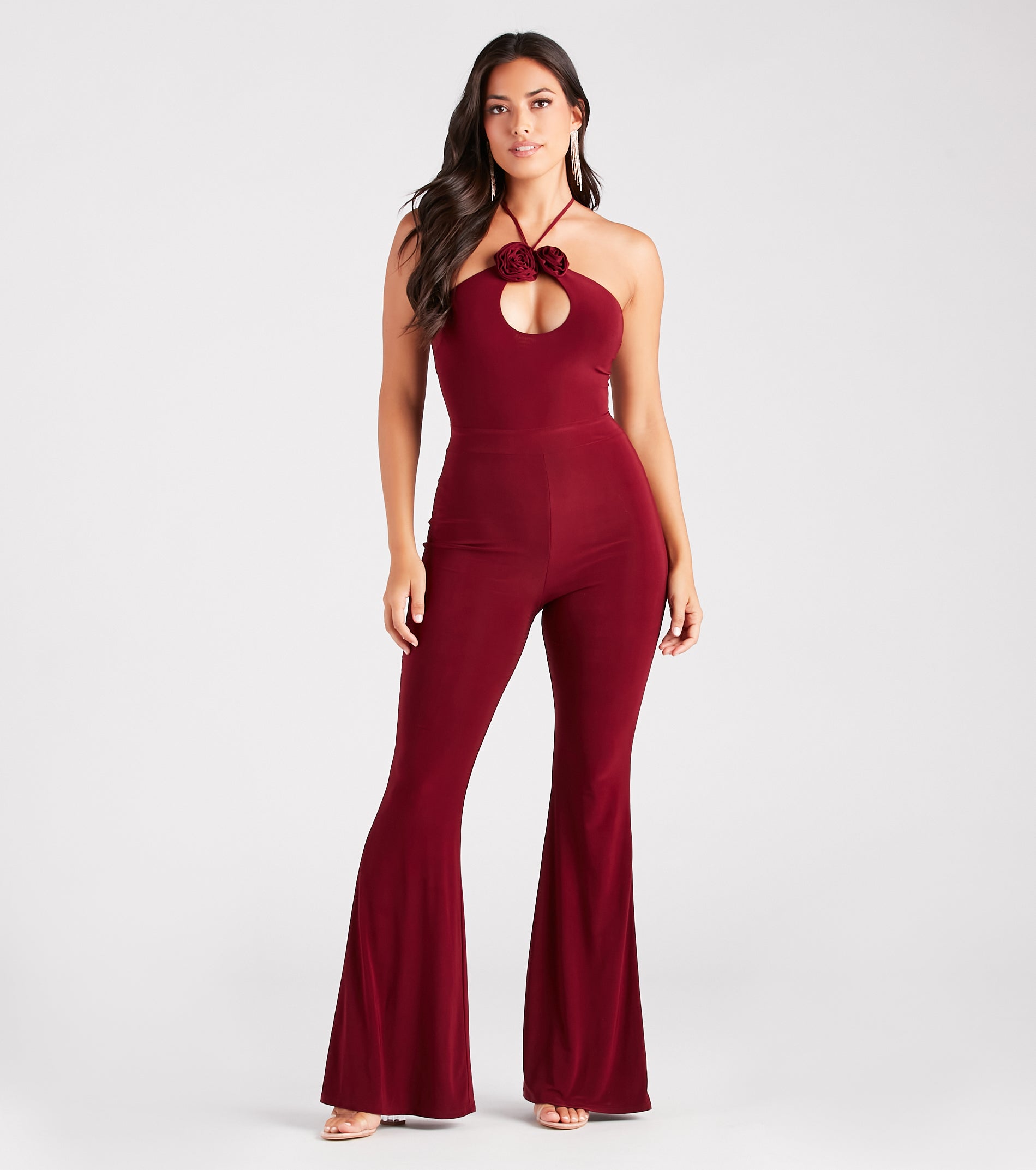 Ultimate Style Blossom Rosette Lace-Up Jumpsuit