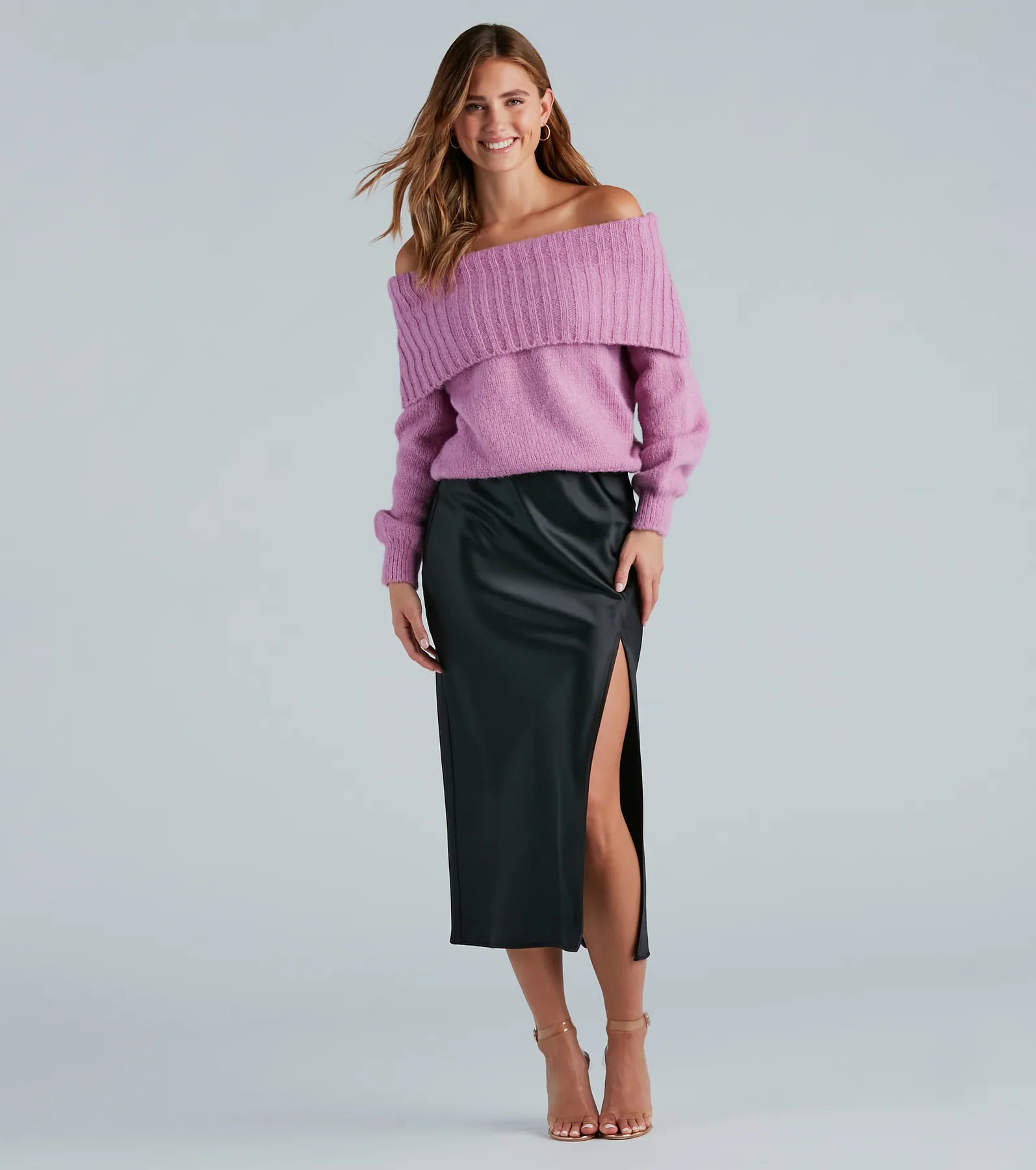 Ultimate Flirty Off-The-Shoulder Sweater Top - Premium Soft Knit