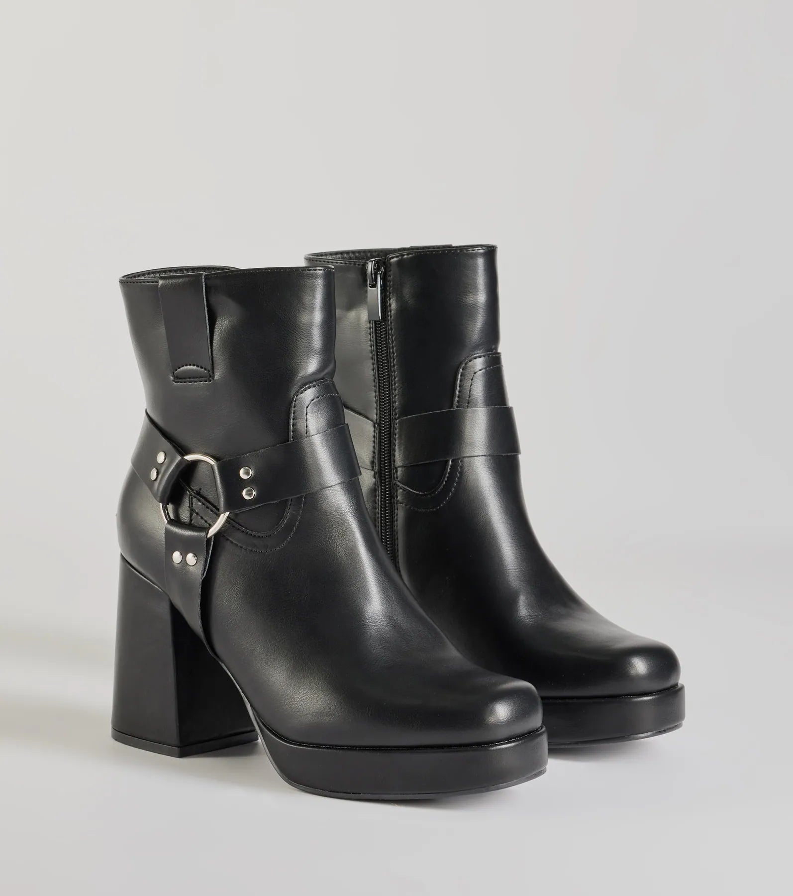 Premium Edge Moto Faux Leather Booties - Ultimate Style Upgrade