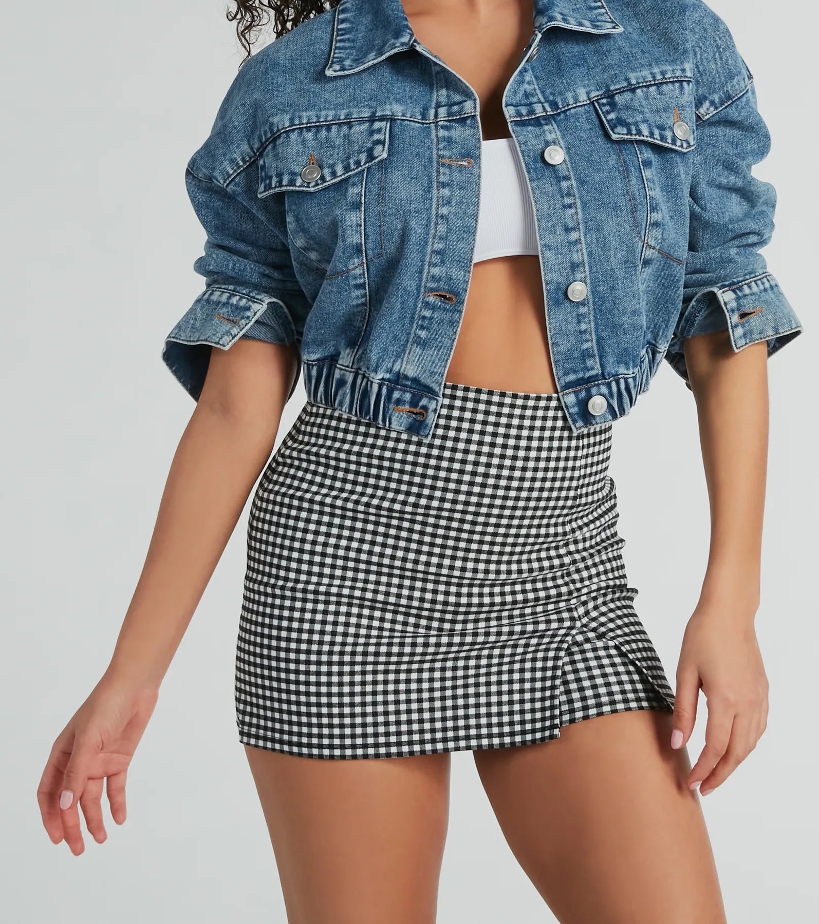 Ultimate Gingham Print Mini Skort - Sweet & Stylish