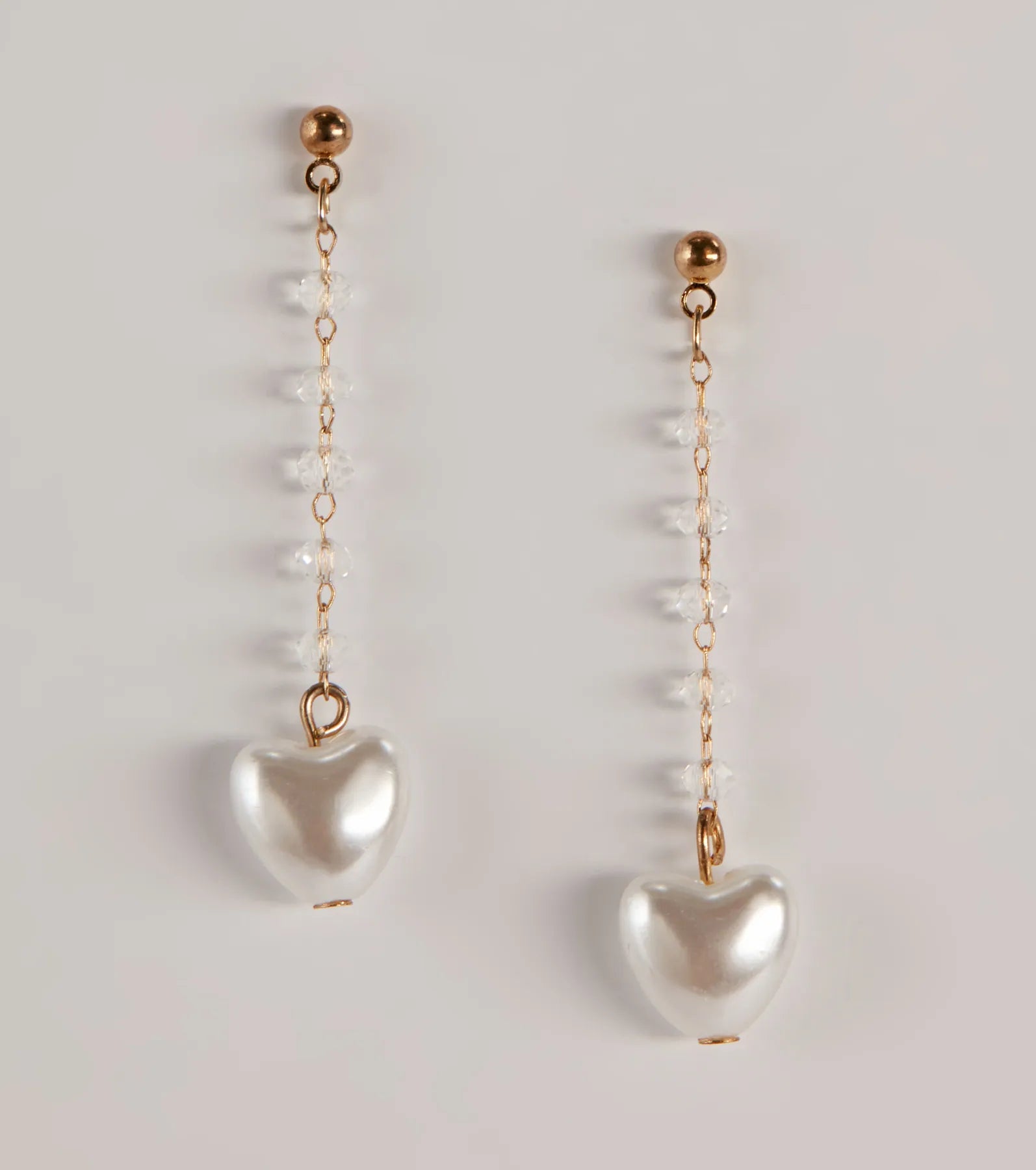 Premium Love Out Loud Faux Pearl Heart Earrings - Elegant & Timeless